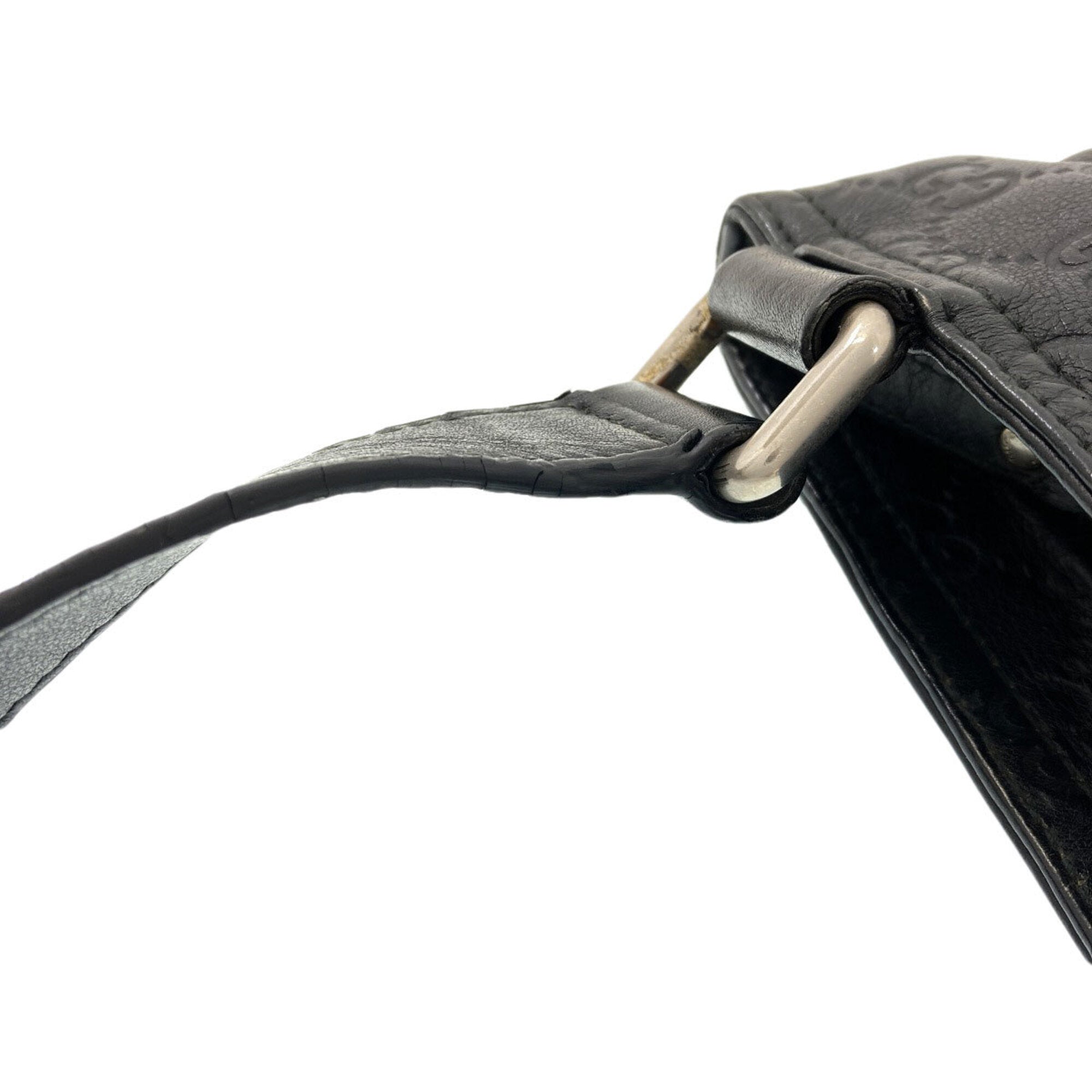 Gucci Black Leather Shoulder Bag (Pre-Owned)
