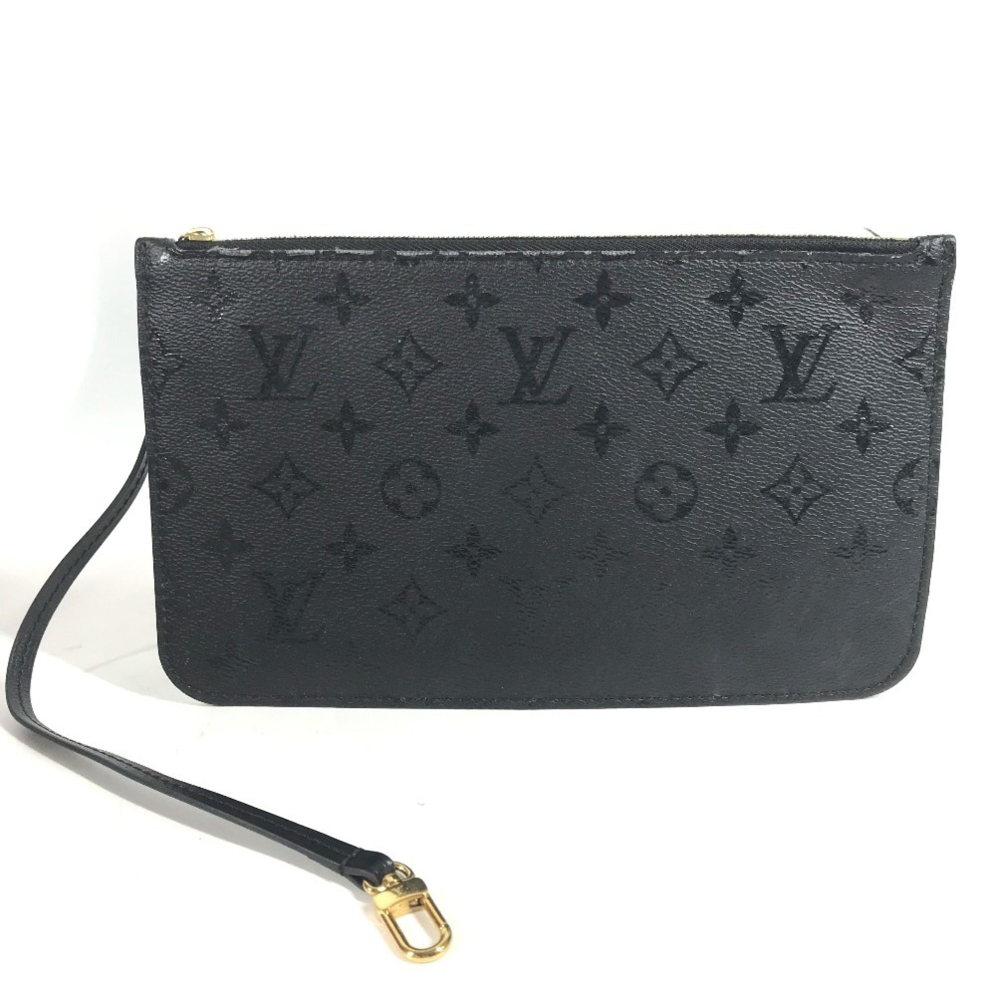Louis Vuitton Black Red Color Monogram Canvas Pouch Shoulder Bag Tote Bag (Pre-Owned)