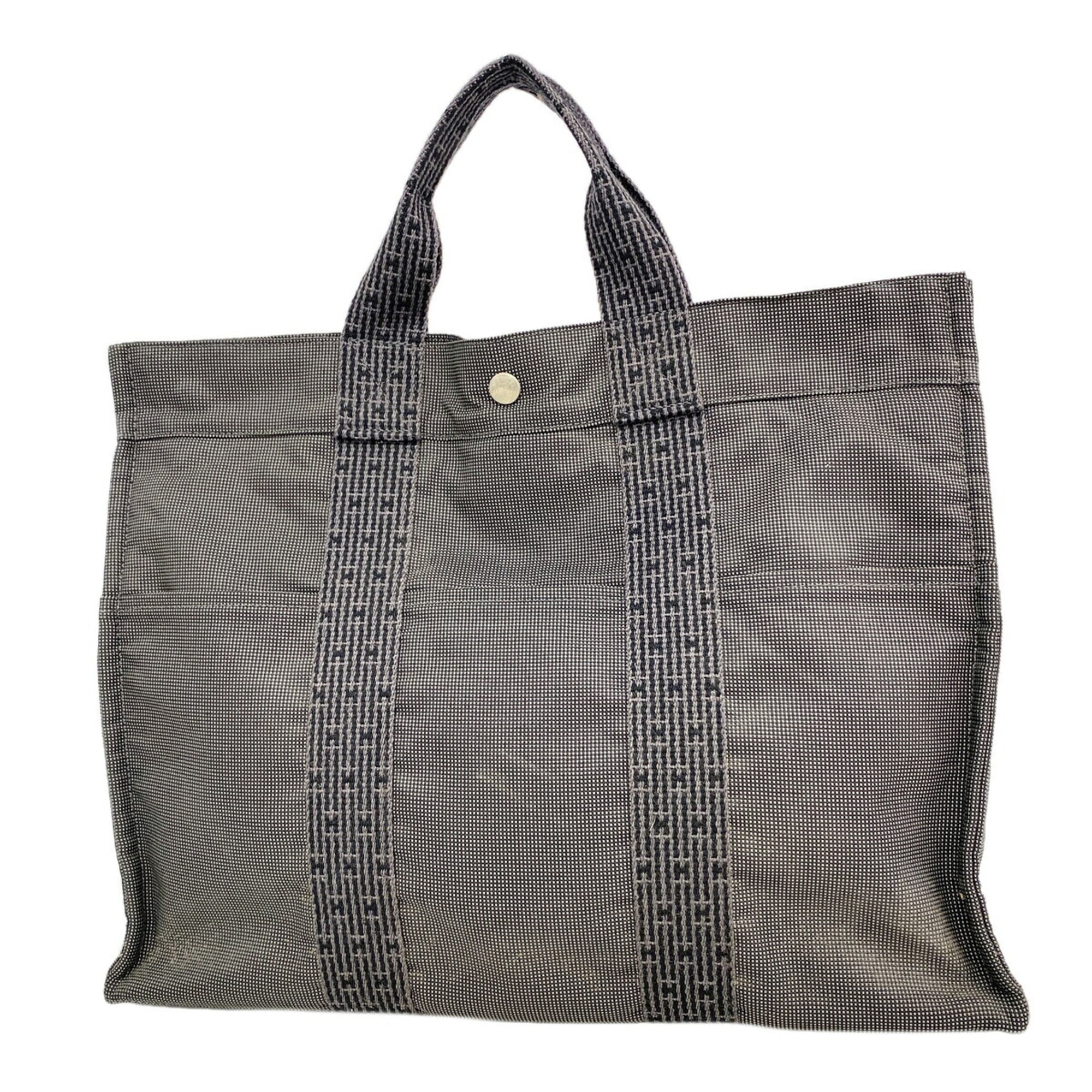 Hermes Gray Nylon Tote Bag (Pre-Owned)