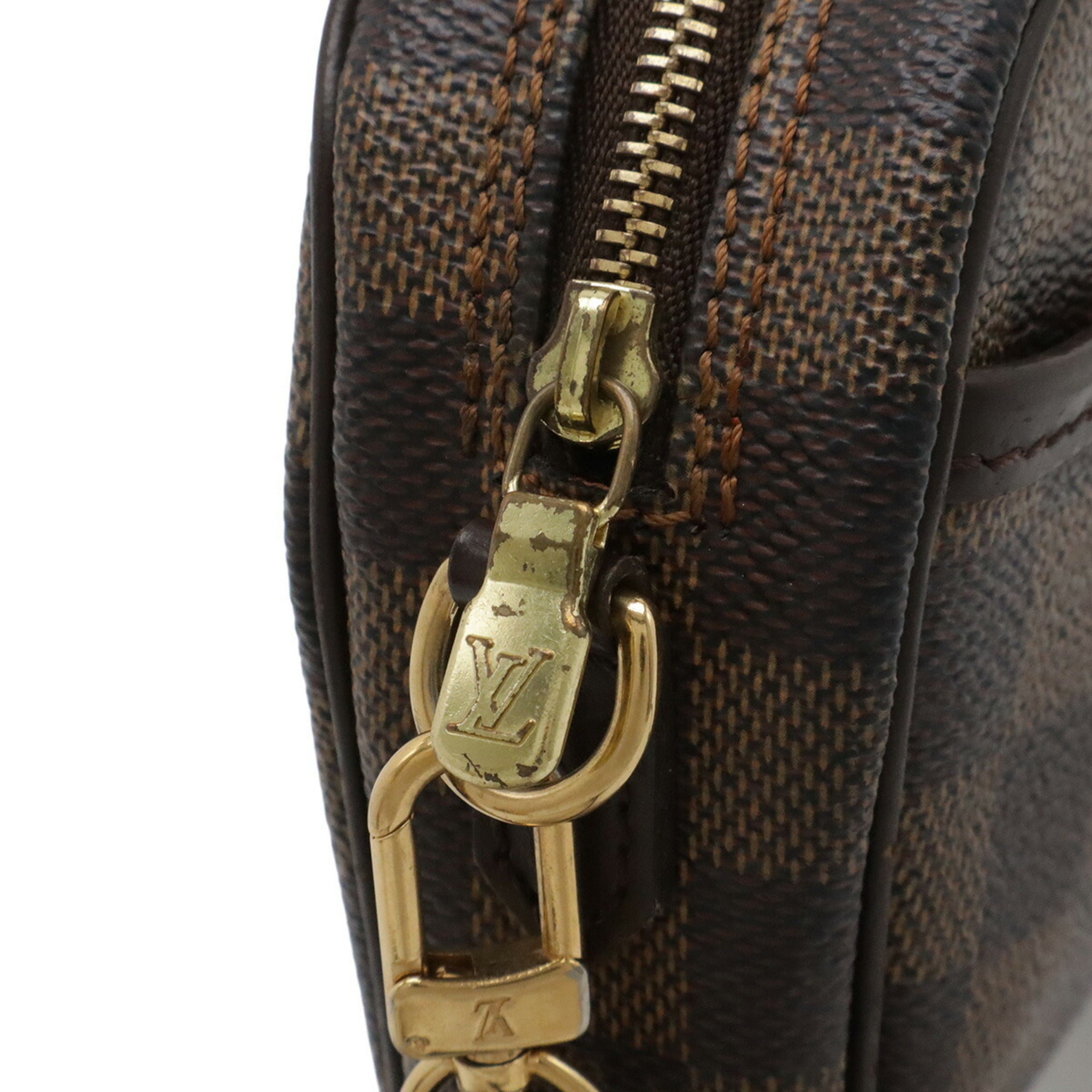 Louis Vuitton Damier Brown Pvc Pochette Shoulder Bag (Pre-Owned)