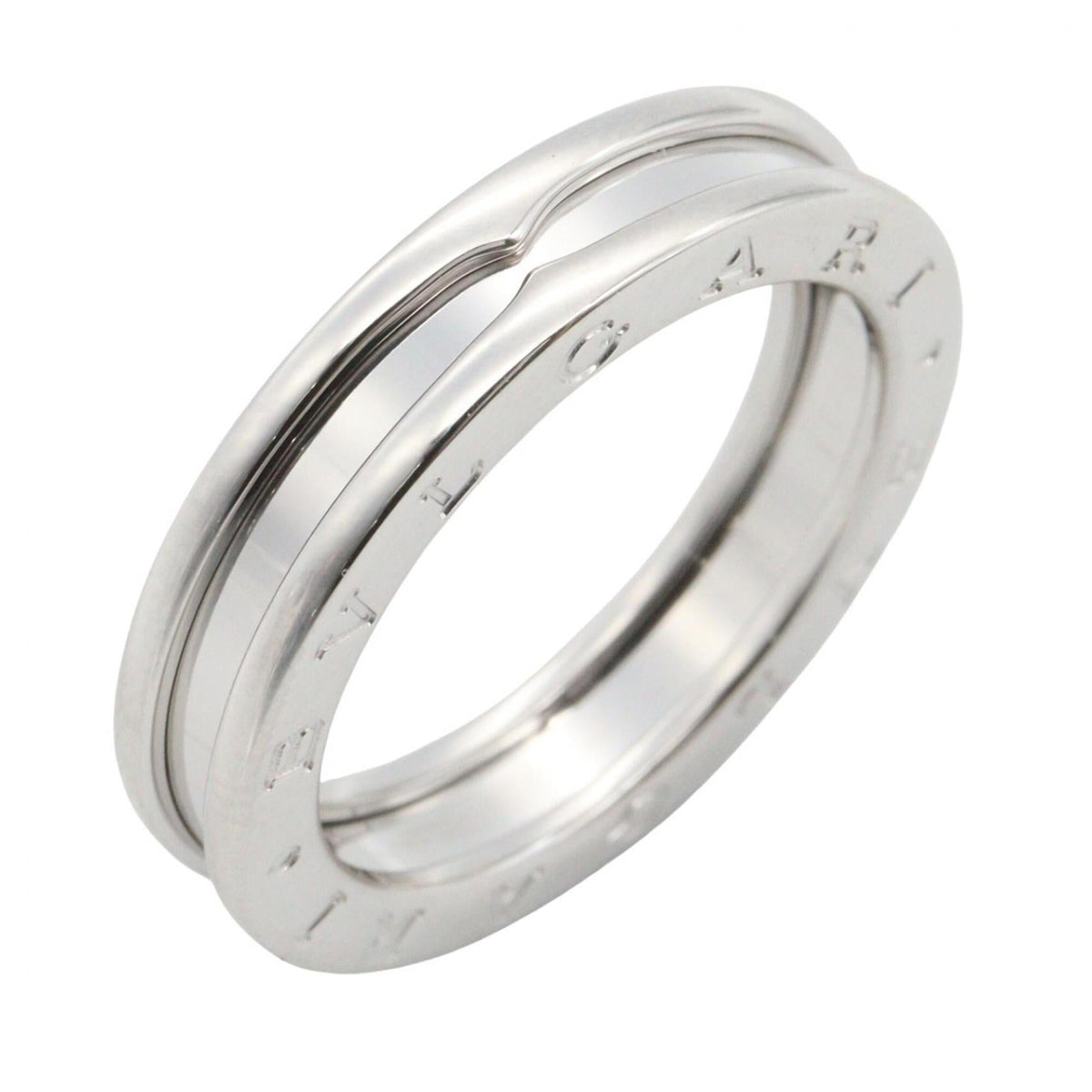 Bvlgari Silver White Gold (18K) Band Ring (Pre-Owned)