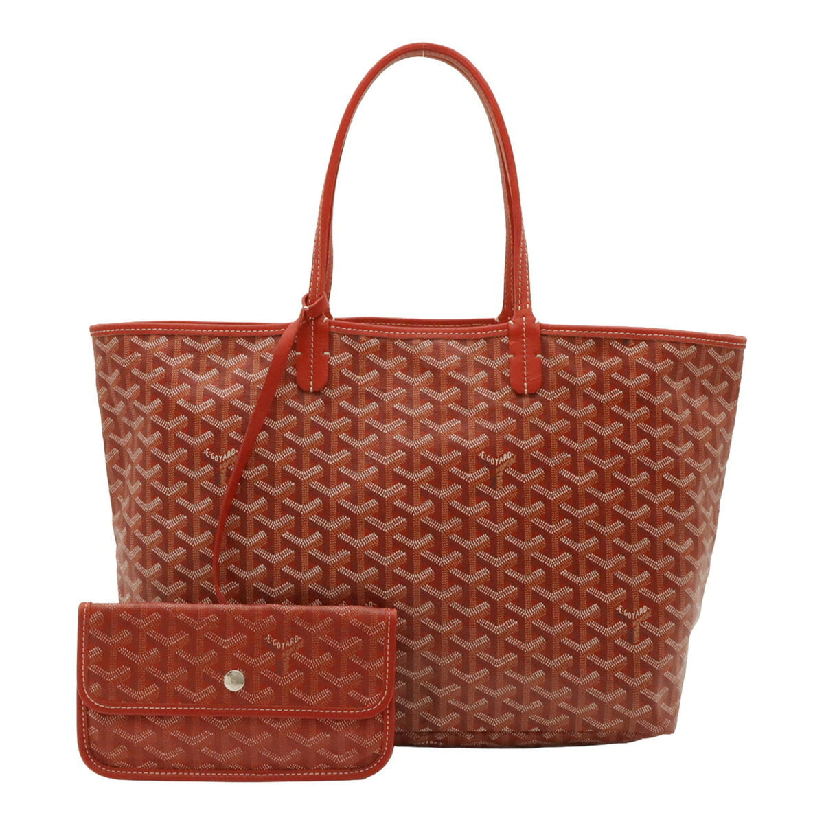 Goyard Red Color Yellow Coated Canvas Pouch Shoulder Bag Tote Bag (Pre-Owned)