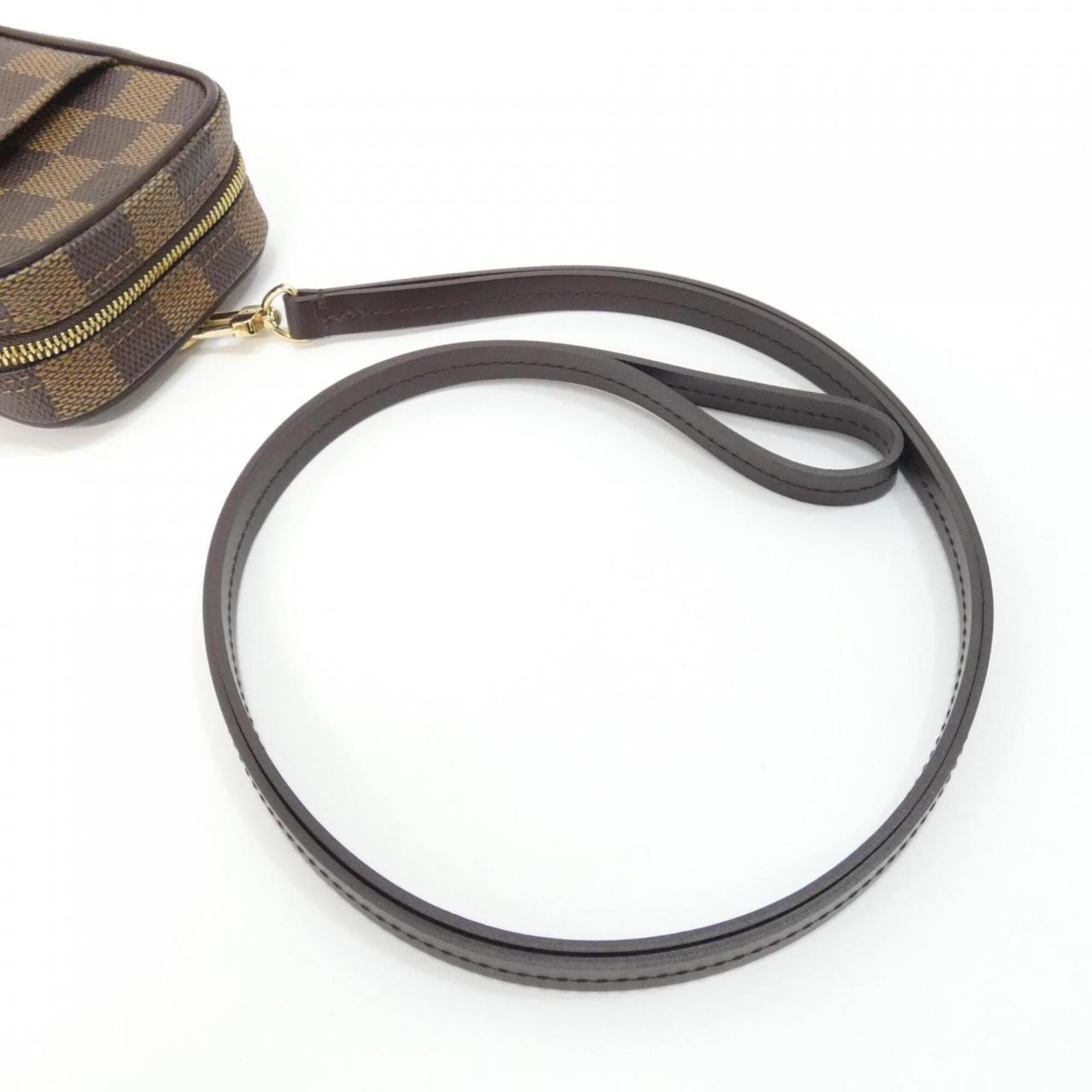 Louis Vuitton Ebene Coated Canvas Handbag Pouch (Pre-Owned)