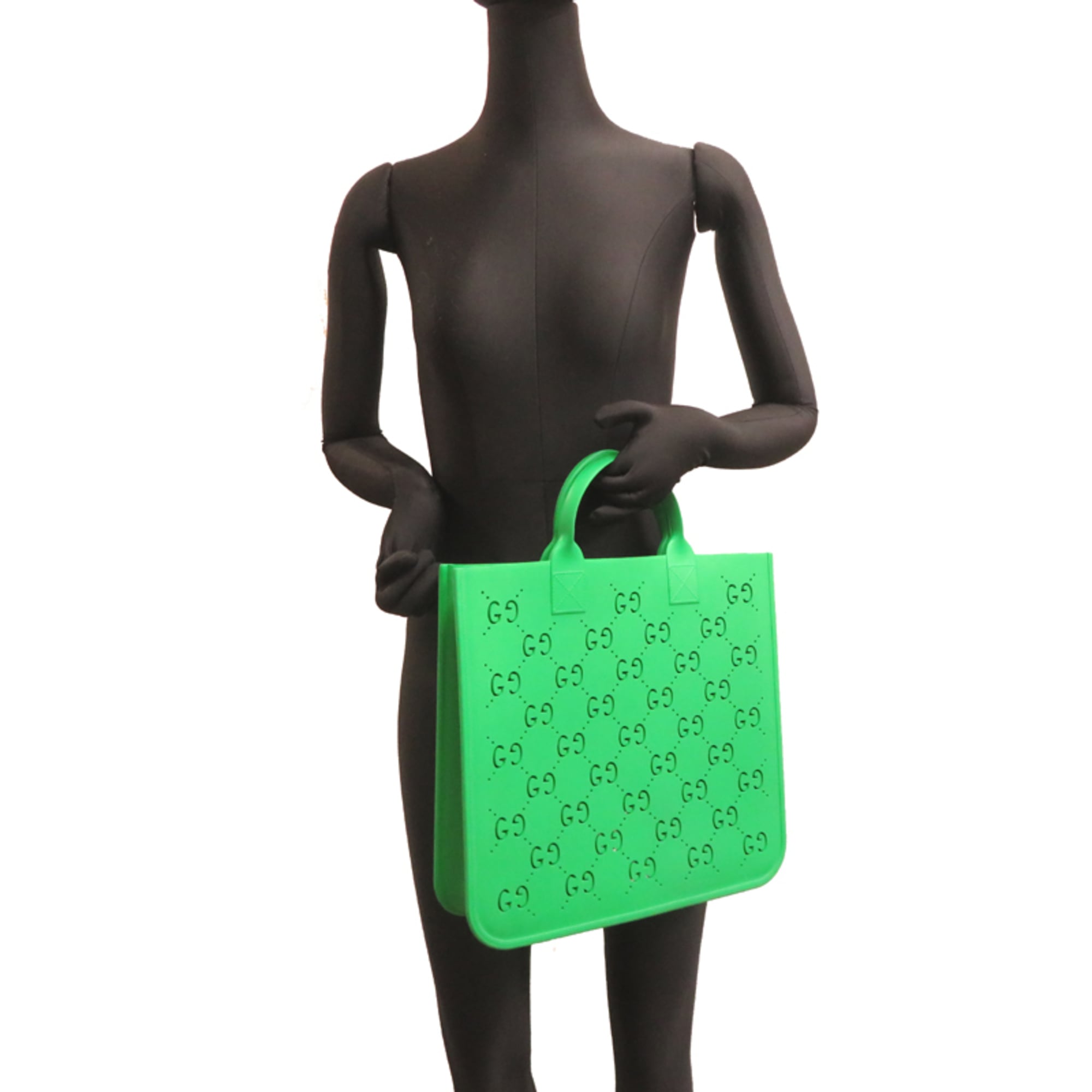 Gucci Green Rubber Tote Bag (Pre-Owned)