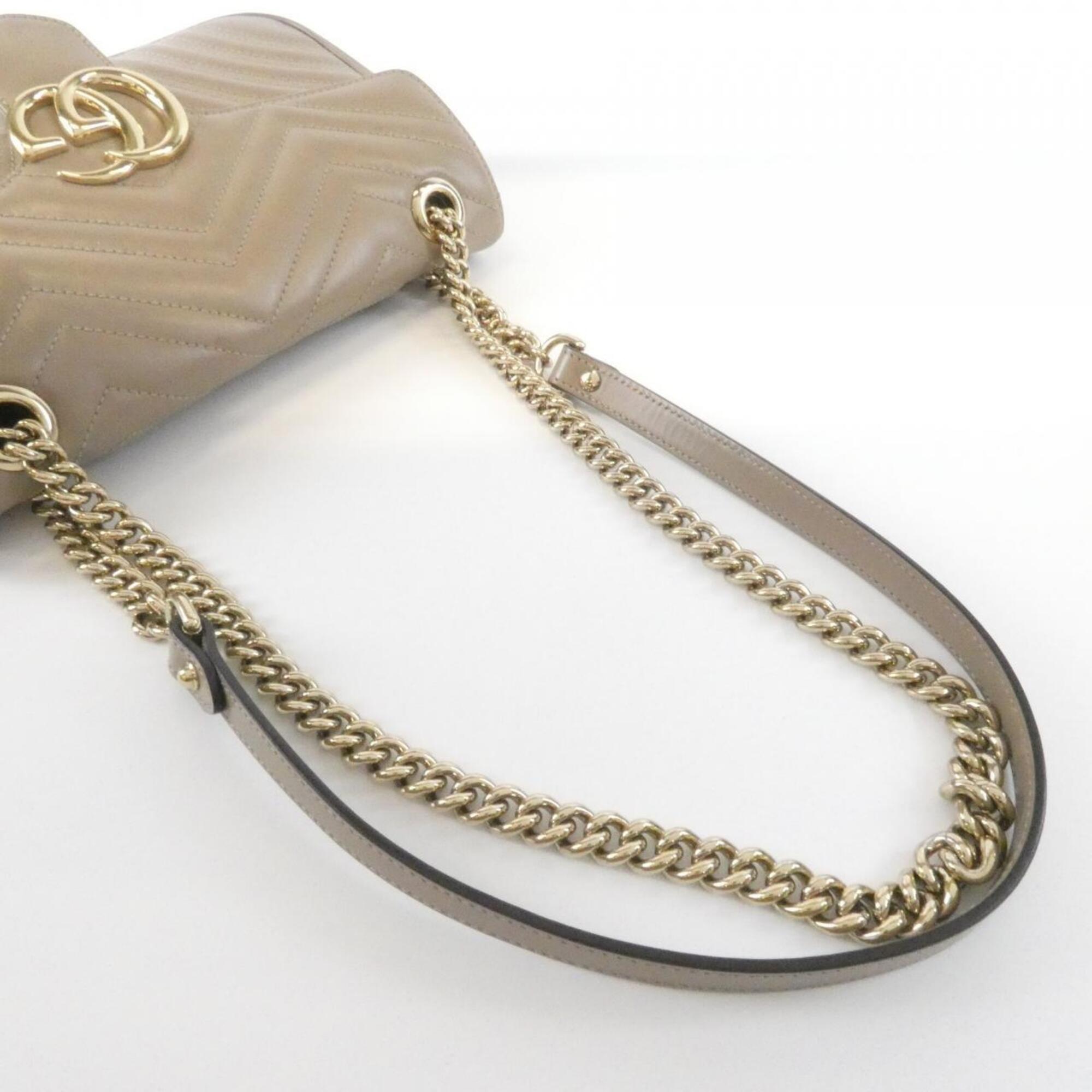 Gucci Brown Leather Shoulder Bag (Pre-Owned)
