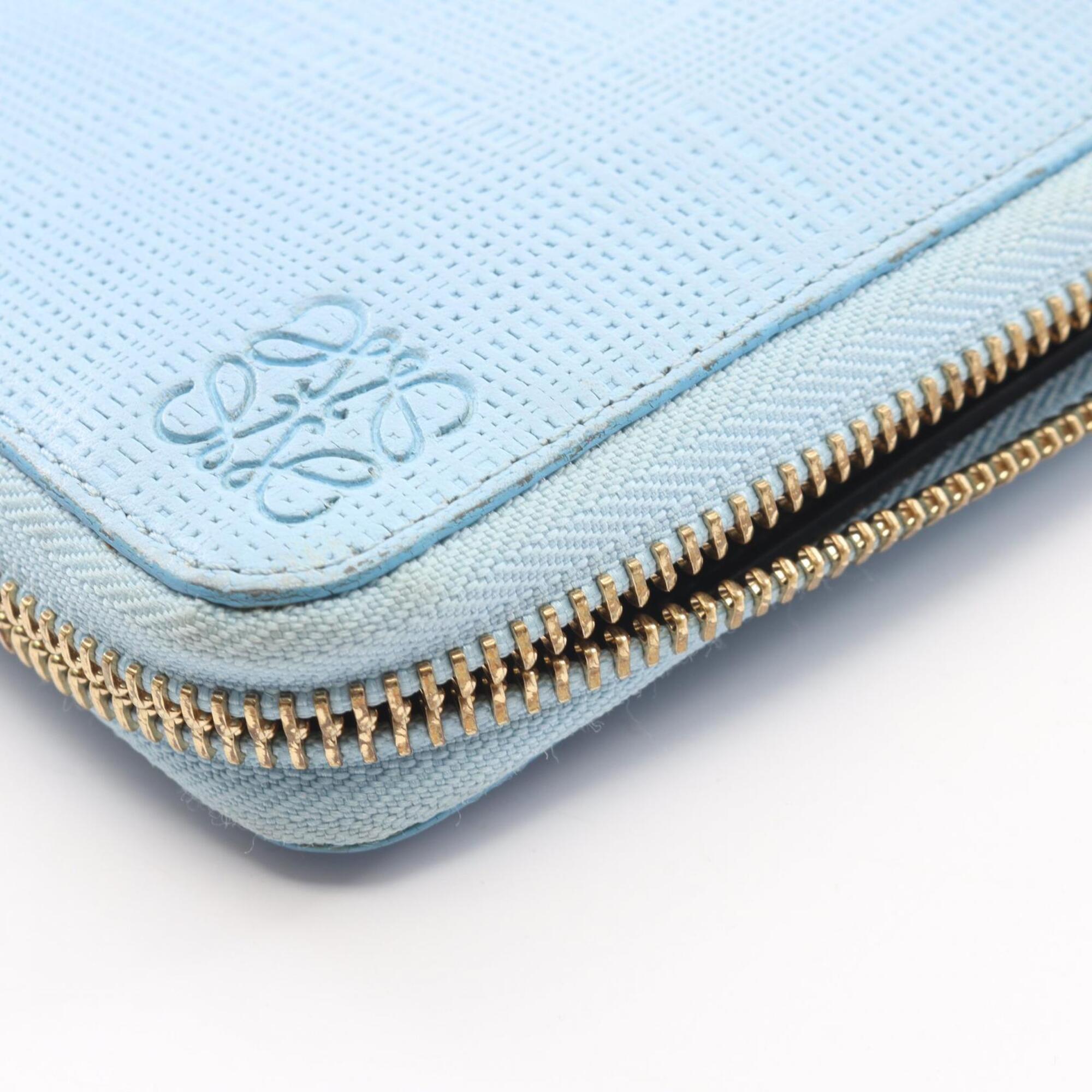 Loewe Blue Leather Long Wallet (Bi-Fold) (Pre-Owned)
