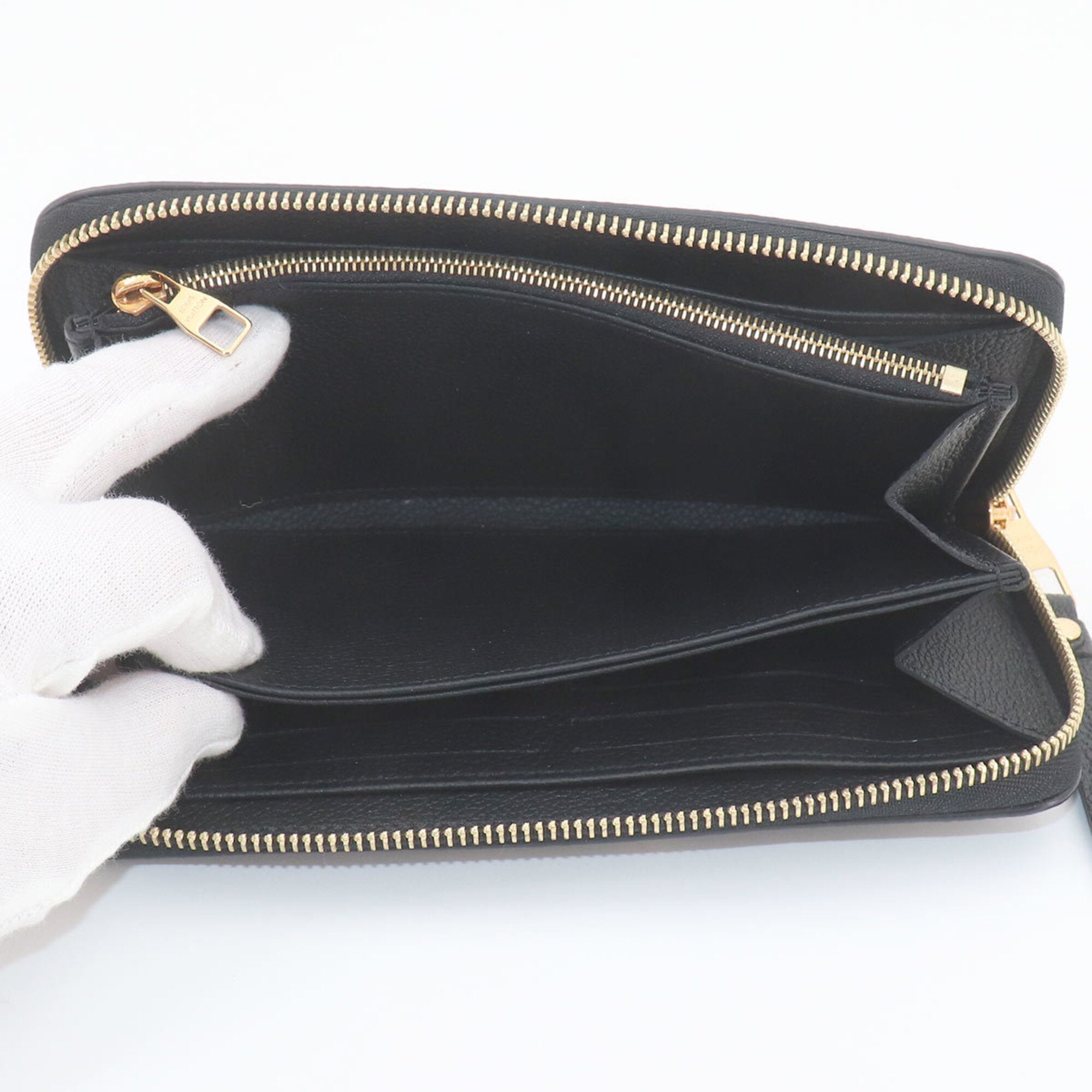 Louis Vuitton Beige Black Monogram Empreinte Long Wallet (Bi-Fold) (Pre-Owned)
