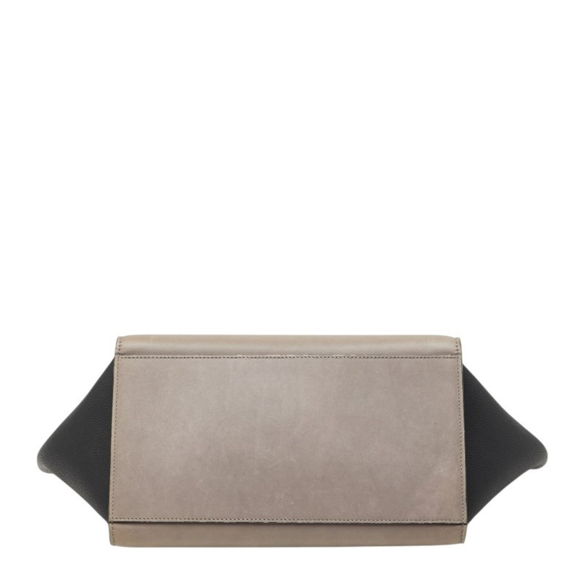 Celine Beige Black Gray Leather Handbag Shoulder Bag (Pre-Owned)