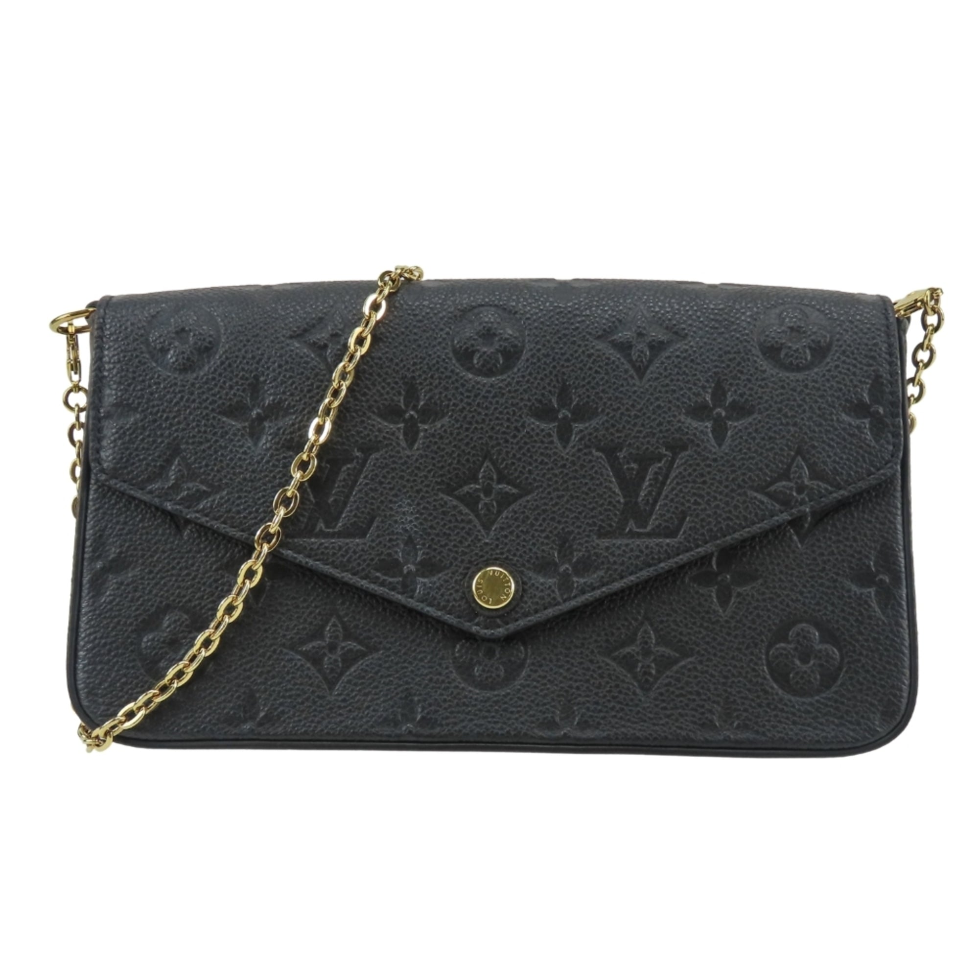 Louis Vuitton Noir Monogram Empreinte Pouch Shoulder Bag (Pre-Owned)