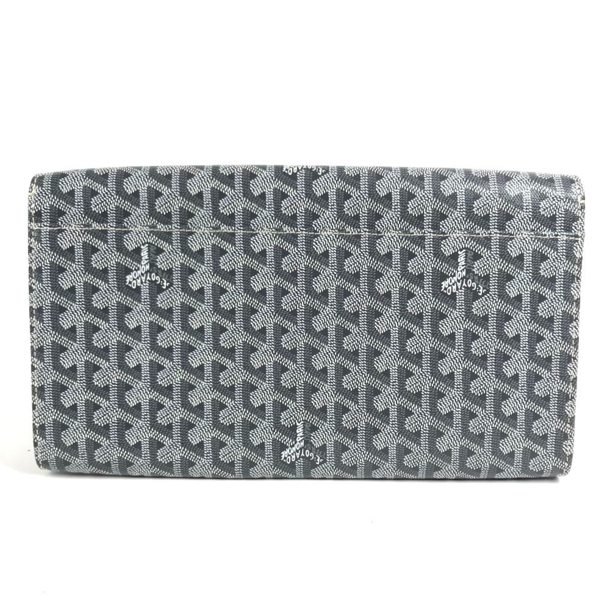 Goyard Gray Pvc Leather Clutch Bag Handbag (Pre-Owned)