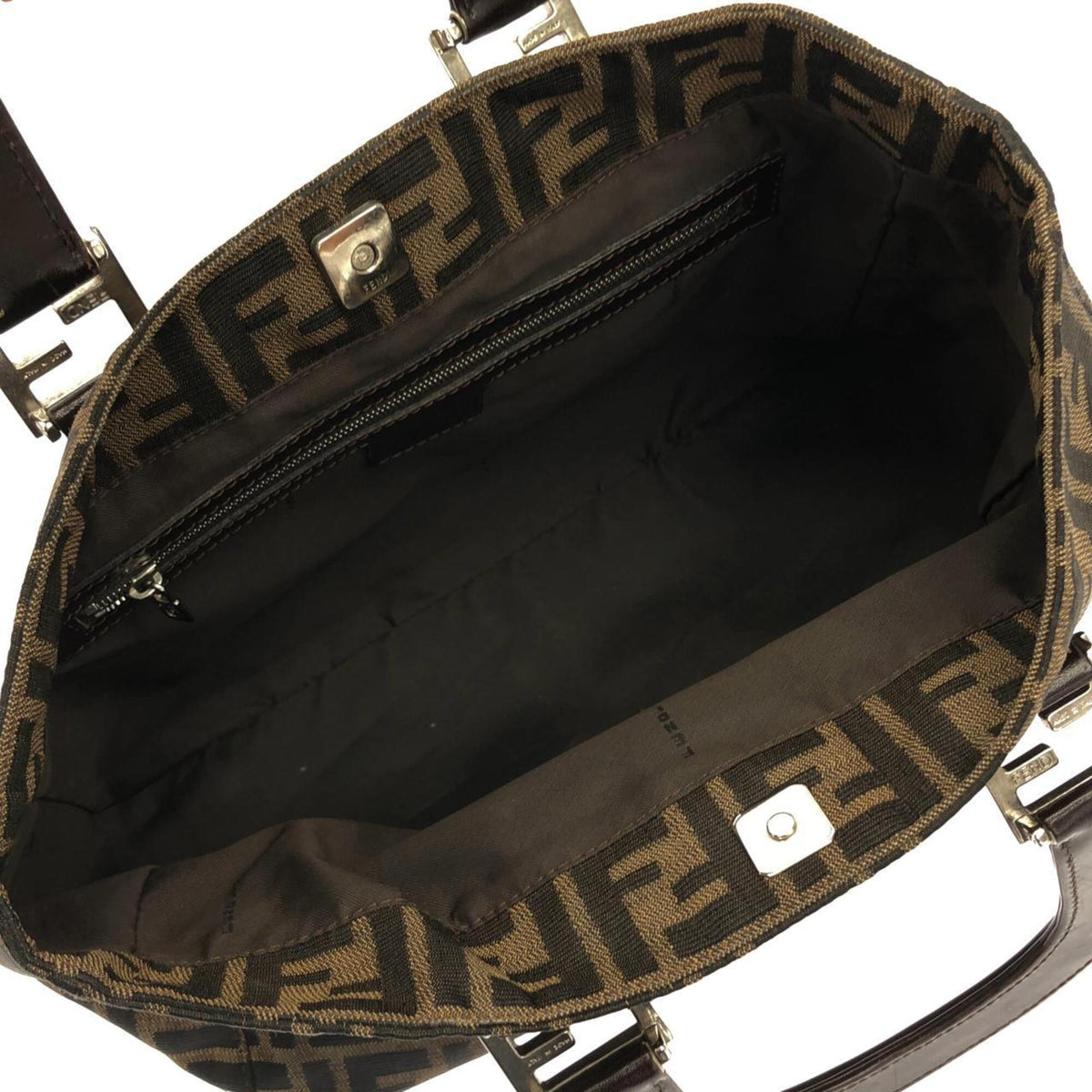 Fendi Brown Canvas Handbag (Pre-Owned)