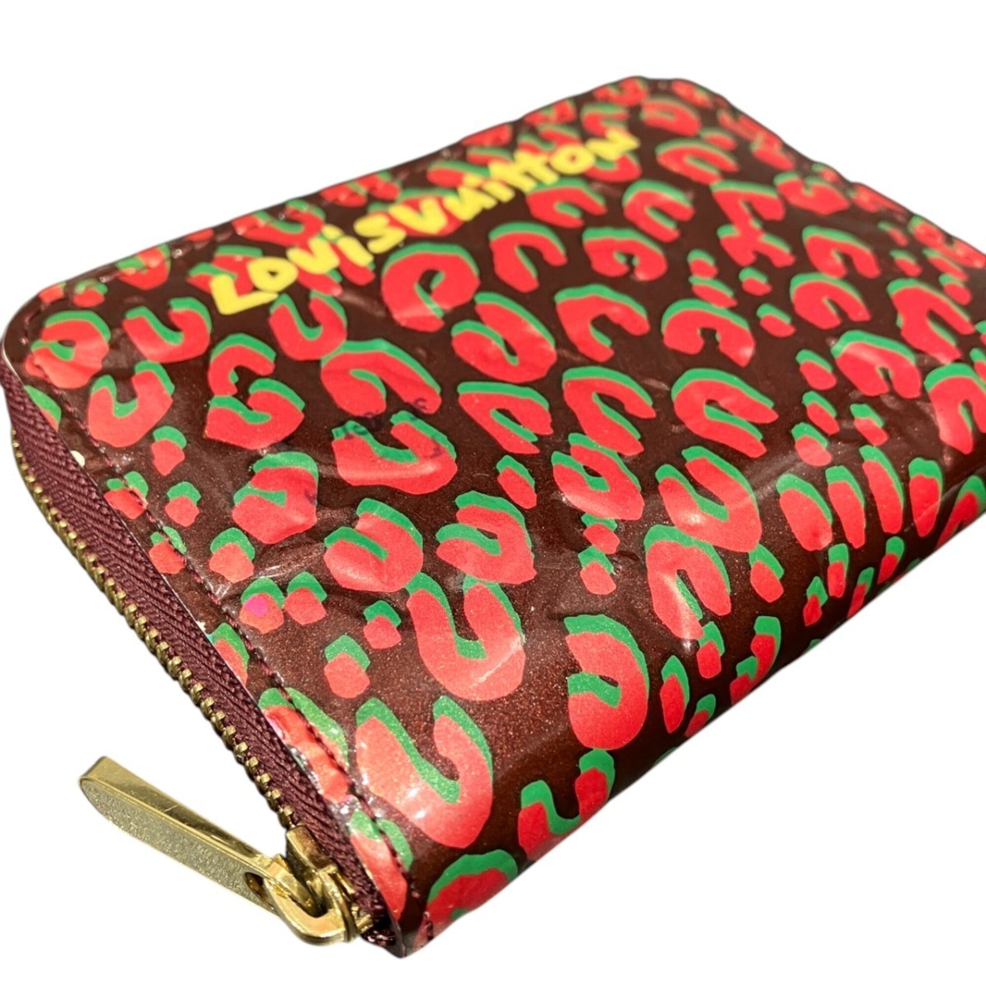 Louis Vuitton Bordeaux Leopard Rouge Fauviste Patent Leather Coin Purse/Coin Case (Pre-Owned)