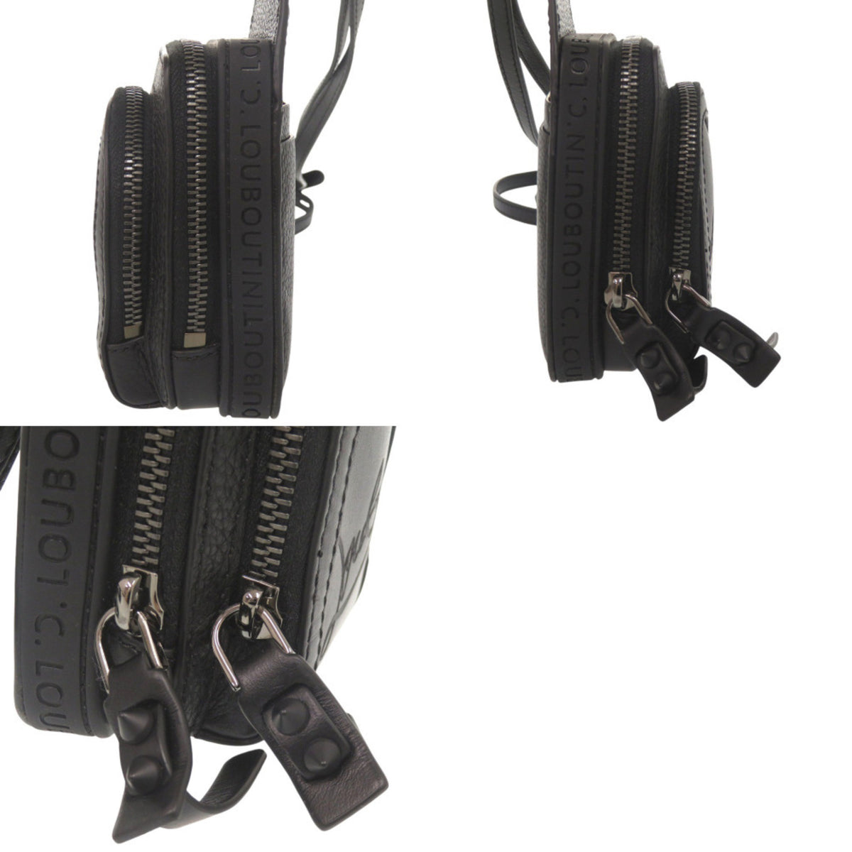 Christian Louboutin Black Leather Shoulder Bag (Pre-Owned)