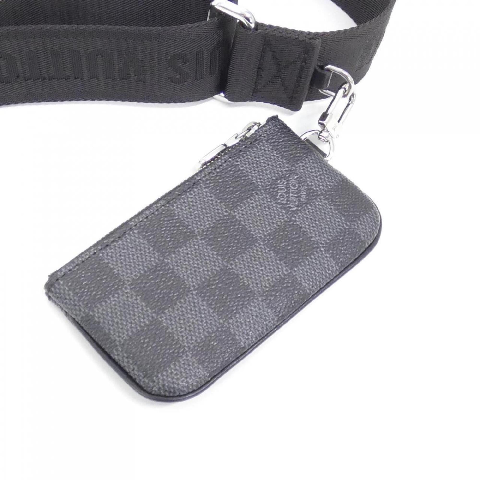 Louis Vuitton Damier Graphite Graphite Gray Coated Canvas Pouch Shoulder Bag (Pre-Owned)