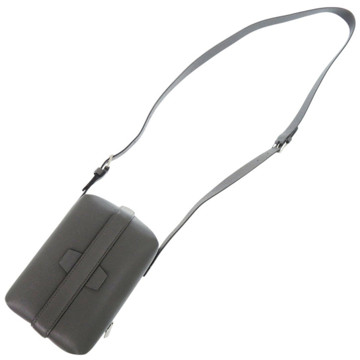 Valextra Gray Leather Shoulder Bag (Pre-Owned)