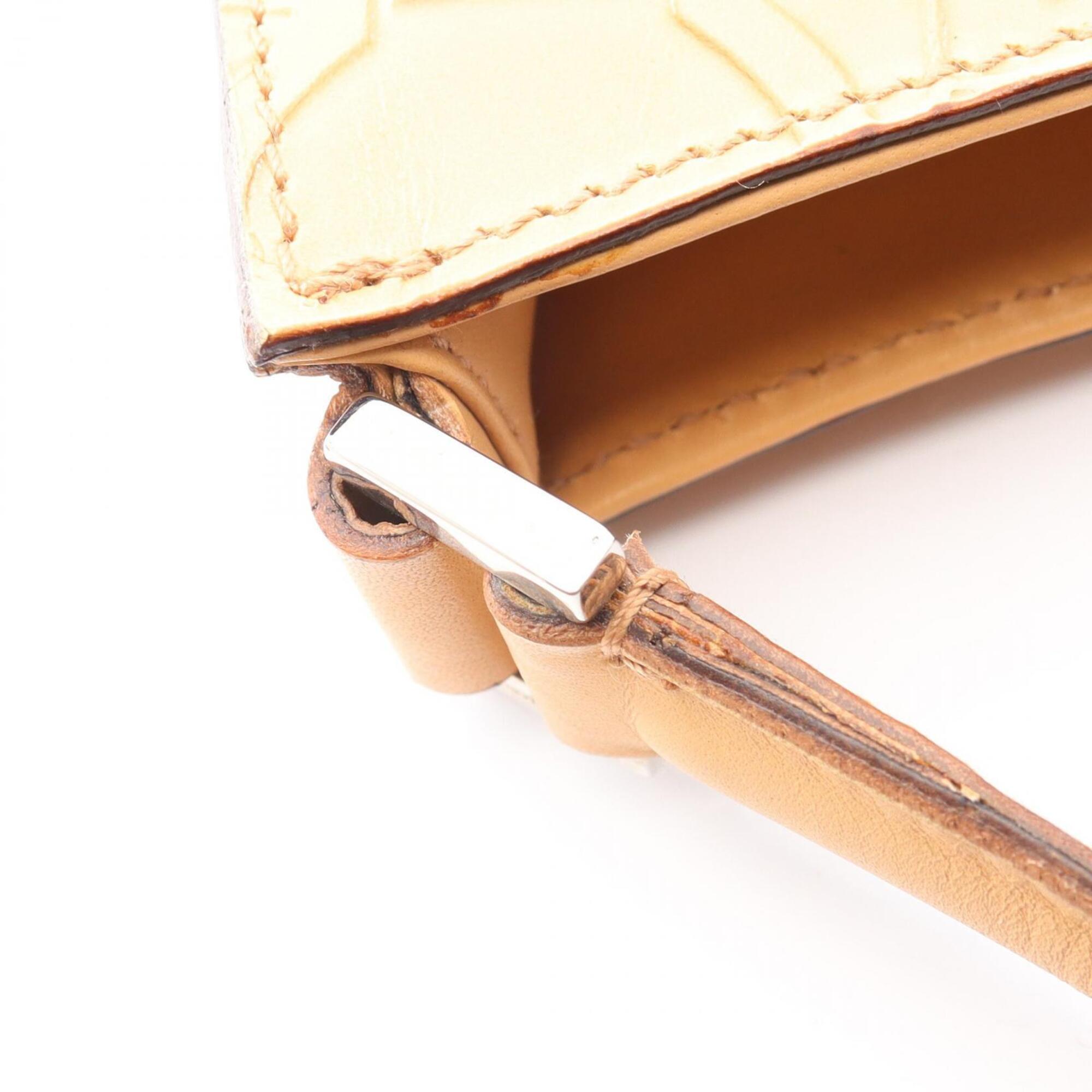 Salvatore Ferragamo Beige Leather Handbag Shoulder Bag (Pre-Owned)