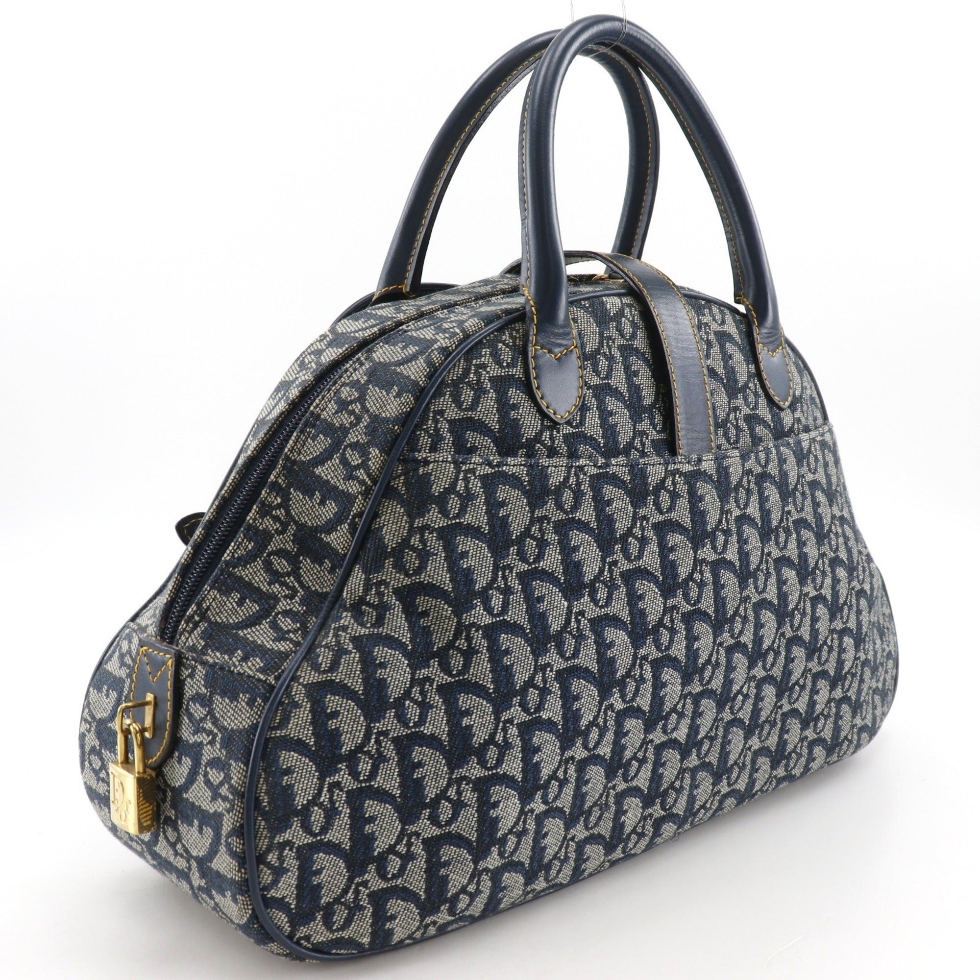 Christian Dior Navy Canvas Handbag (Pre-Owned)