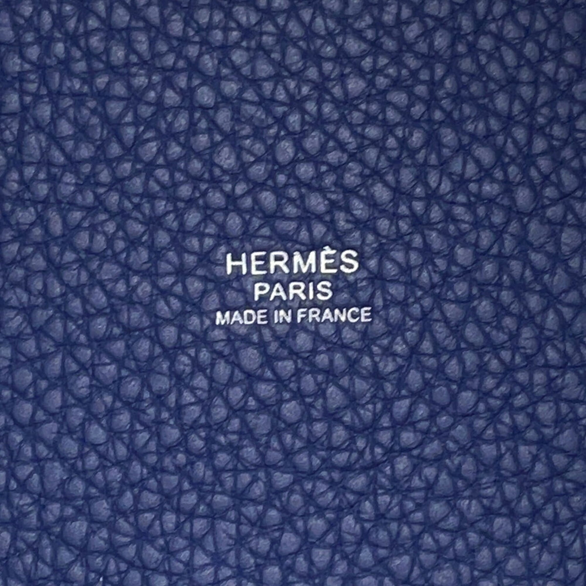Hermes Bleu Saphir Taurillon Clemence Leather Handbag (Pre-Owned)