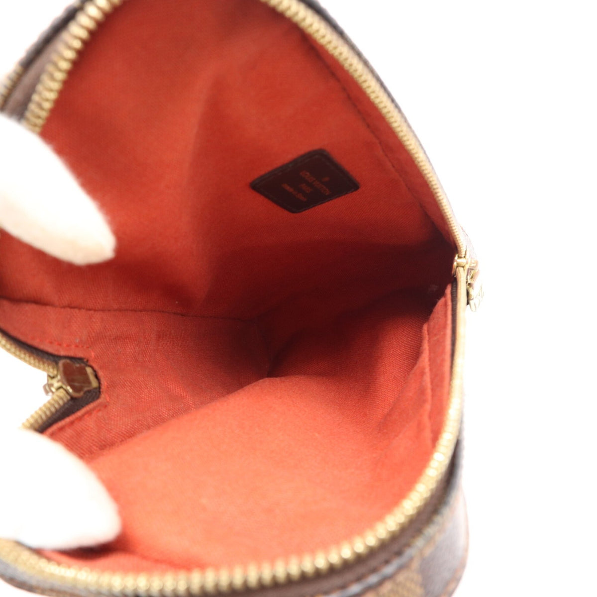 Louis Vuitton Beige Brown Damier Canvas Galle Coated Canvas Leather Shoulder Bag (Pre-Owned)