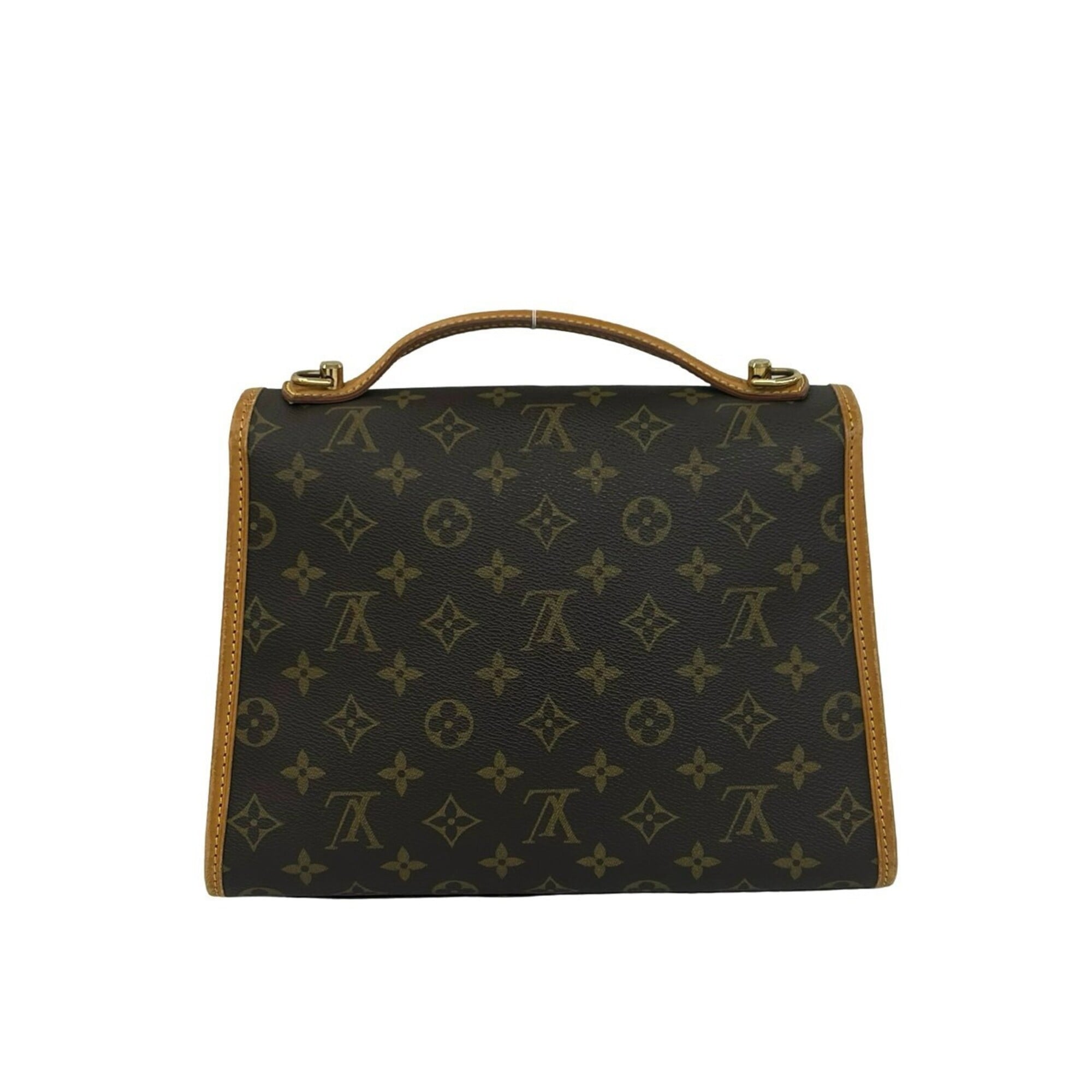Louis Vuitton Brown Leather Pvc Handbag Shoulder Bag (Pre-Owned)