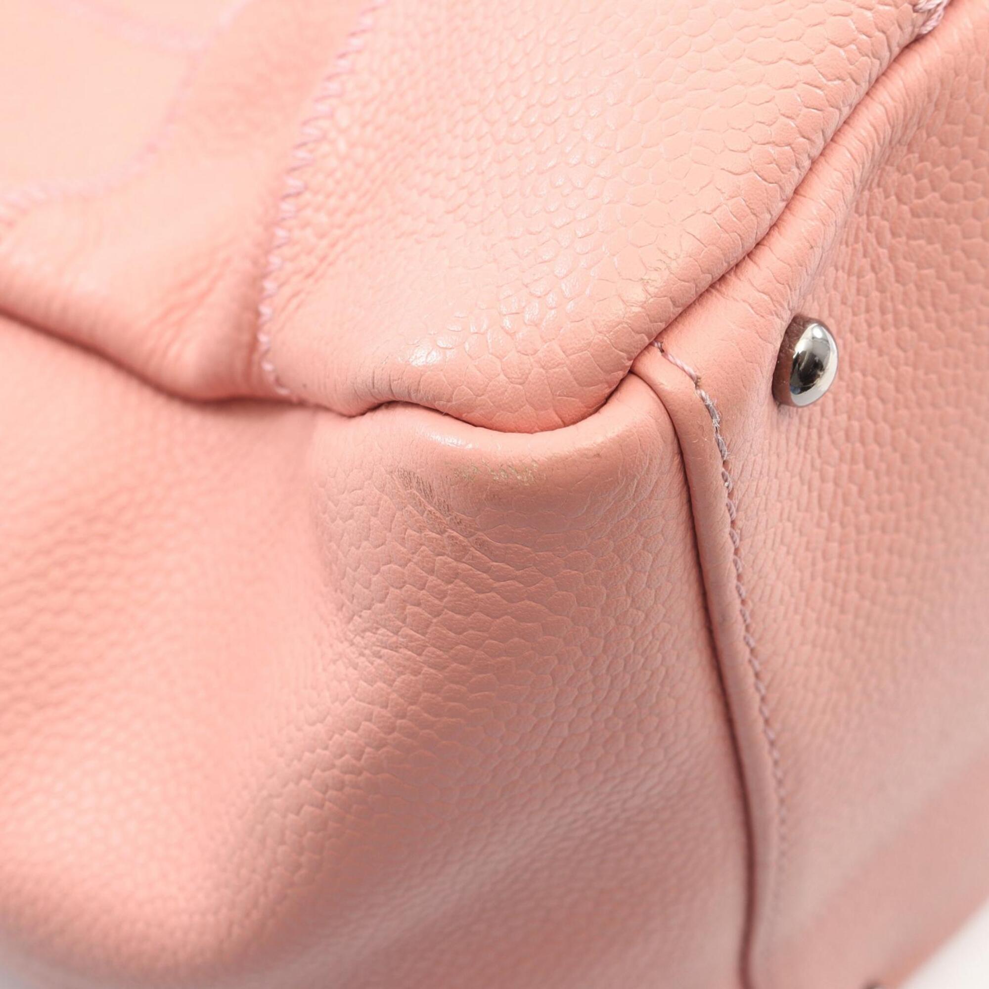 Chanel Pink Grained Calfskin Handbag Tote Bag (Pre-Owned)