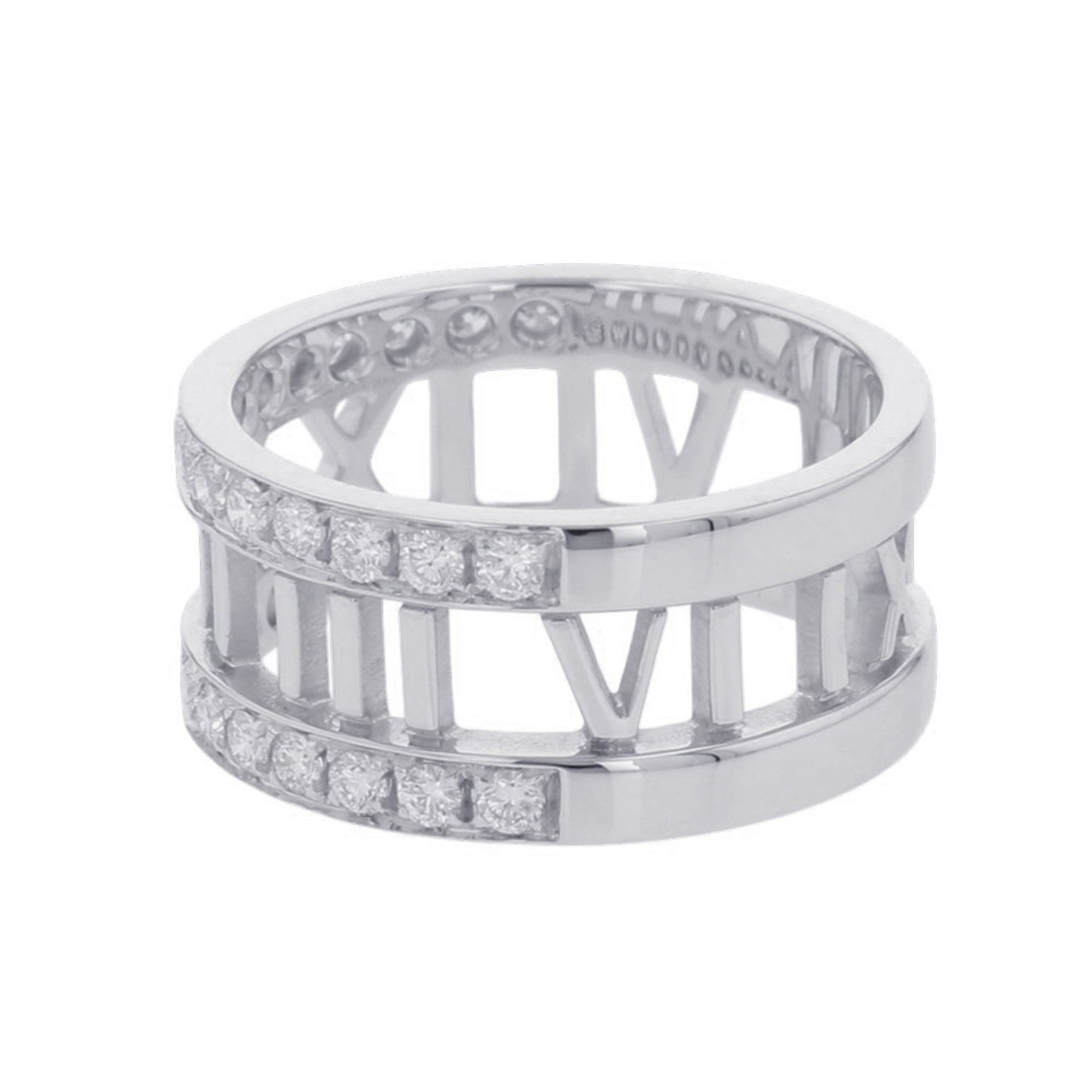 Tiffany Atlas White Gold (18K) Band Ring (Pre-Owned)