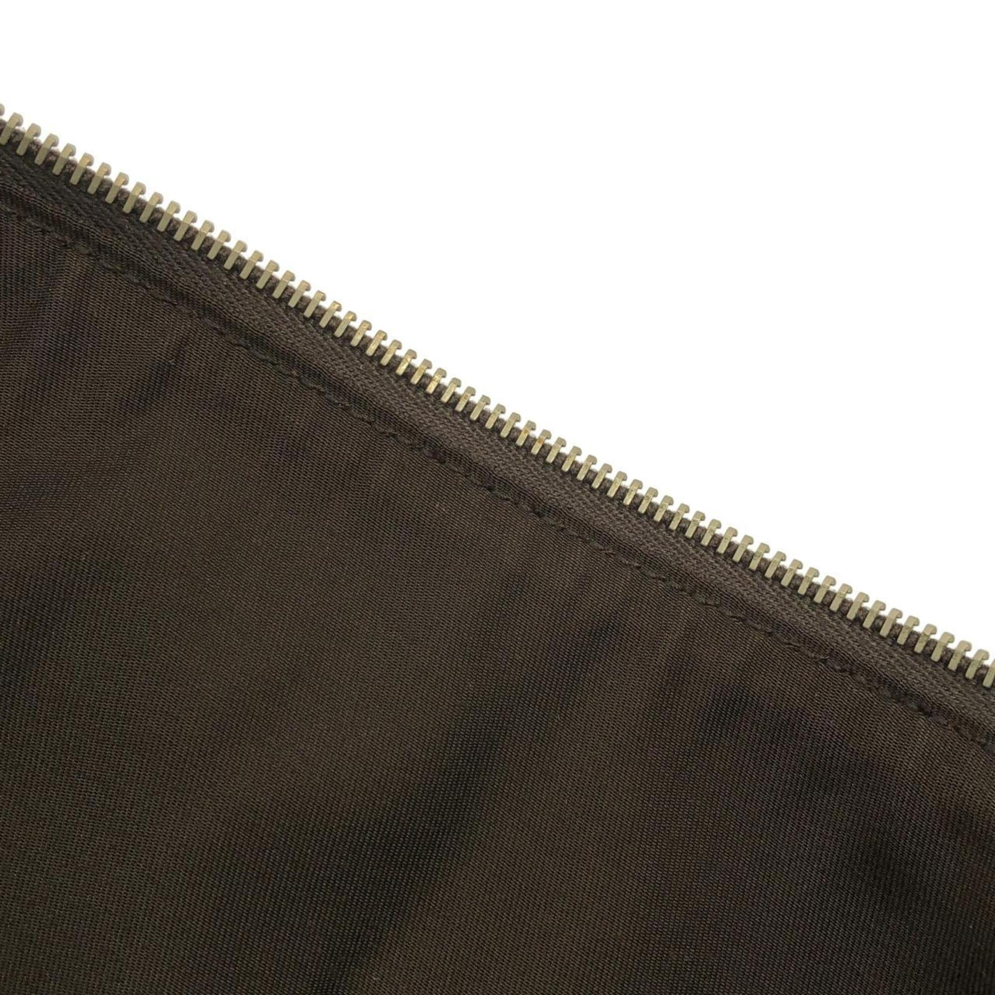 Gucci Beige Brown Gg Canvas Shoulder Bag (Pre-Owned)
