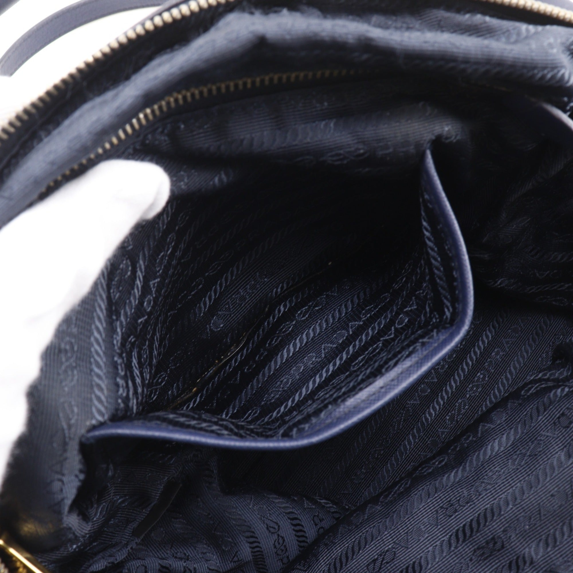 Prada Navy Nylon Handbag (Pre-Owned)