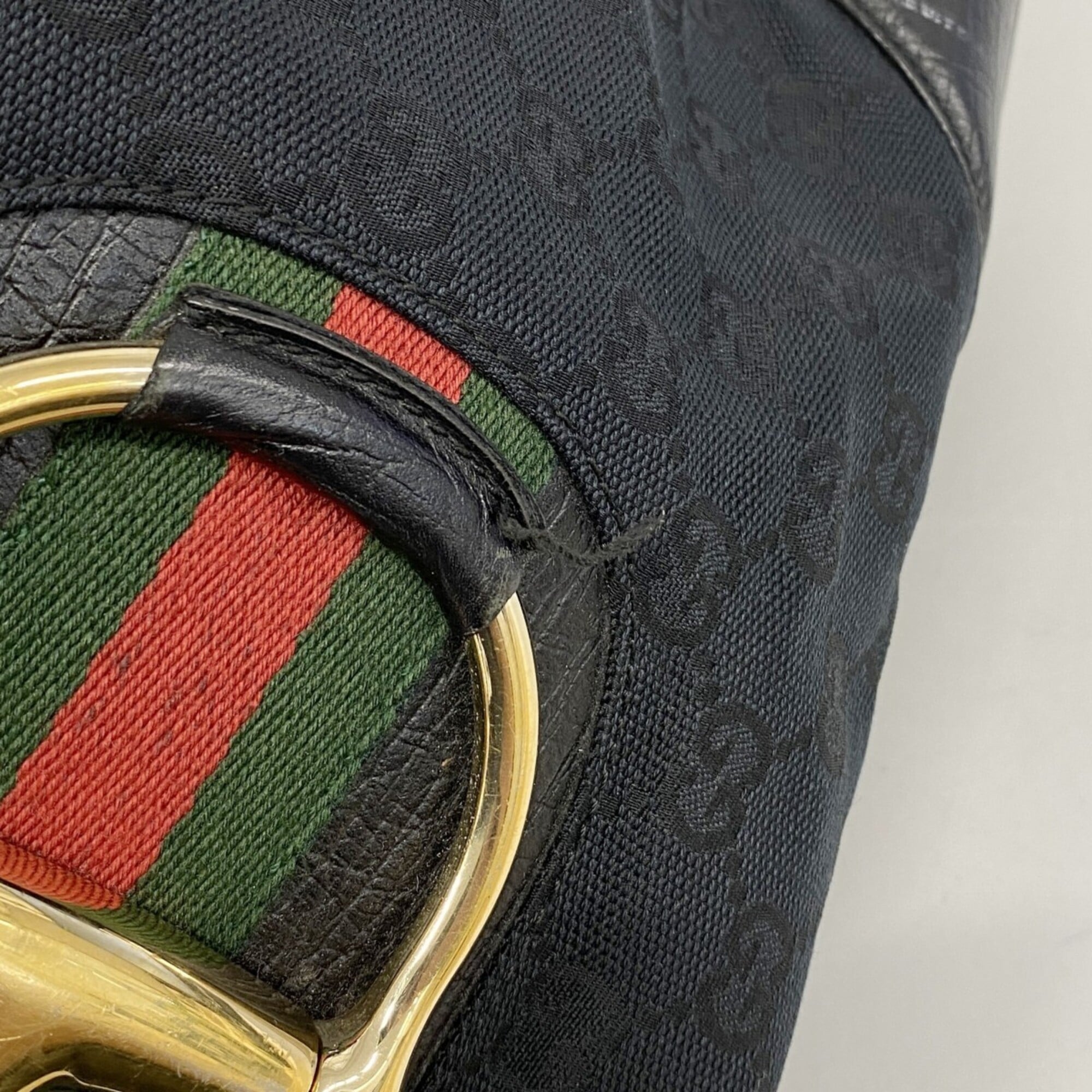 Gucci Black Canvas Tote Bag (Pre-Owned)