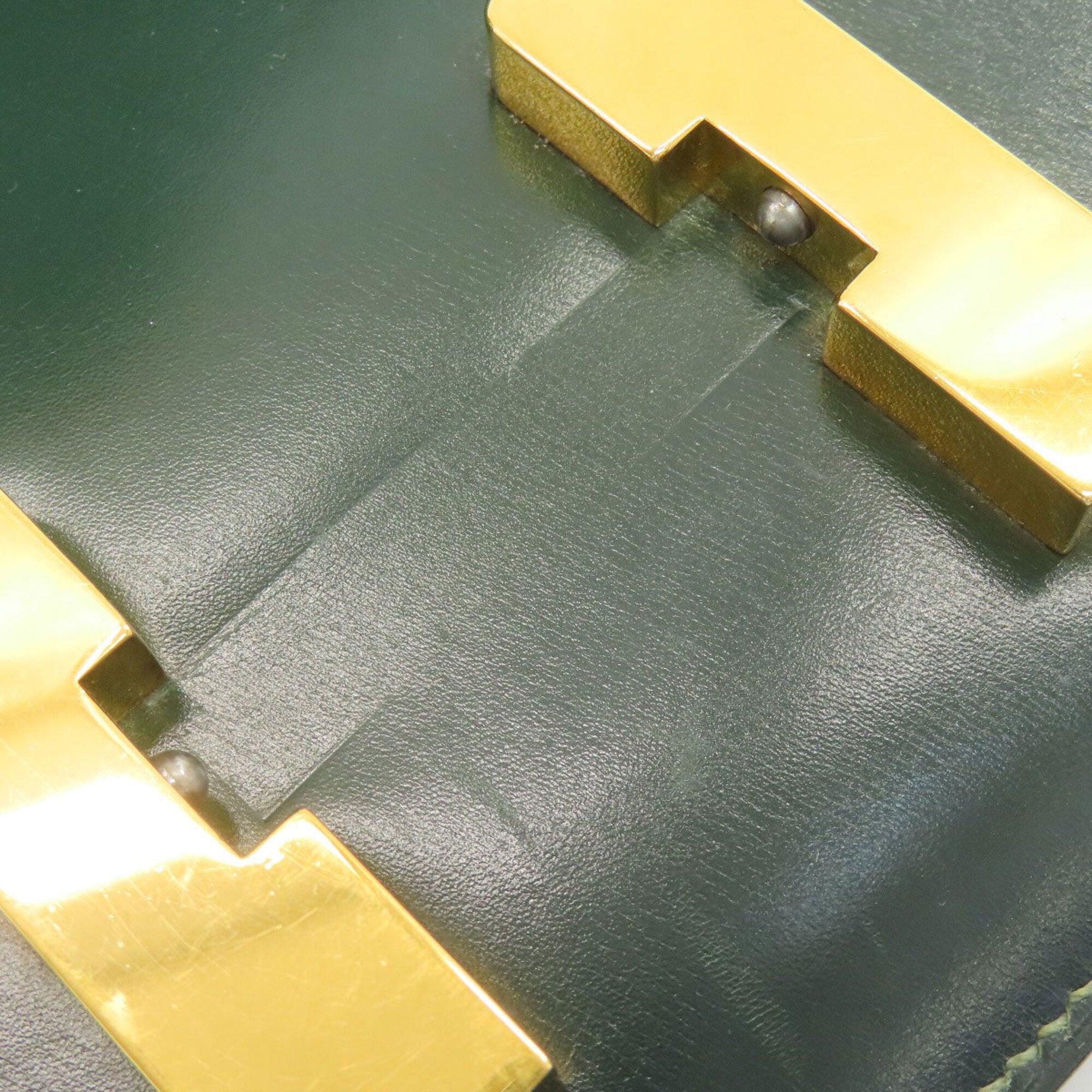 Hermes Green Box Calf Leather Shoulder Bag (Pre-Owned)