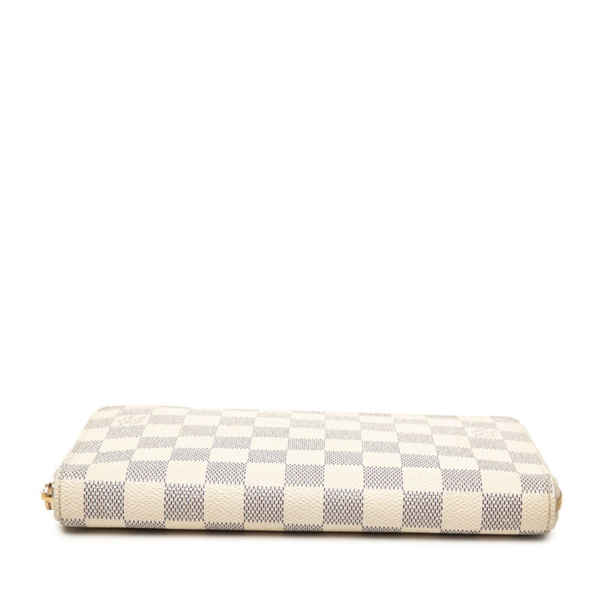 Louis Vuitton Damier Azur White Pvc Leather Long Wallet (Bi-Fold) (Pre-Owned)