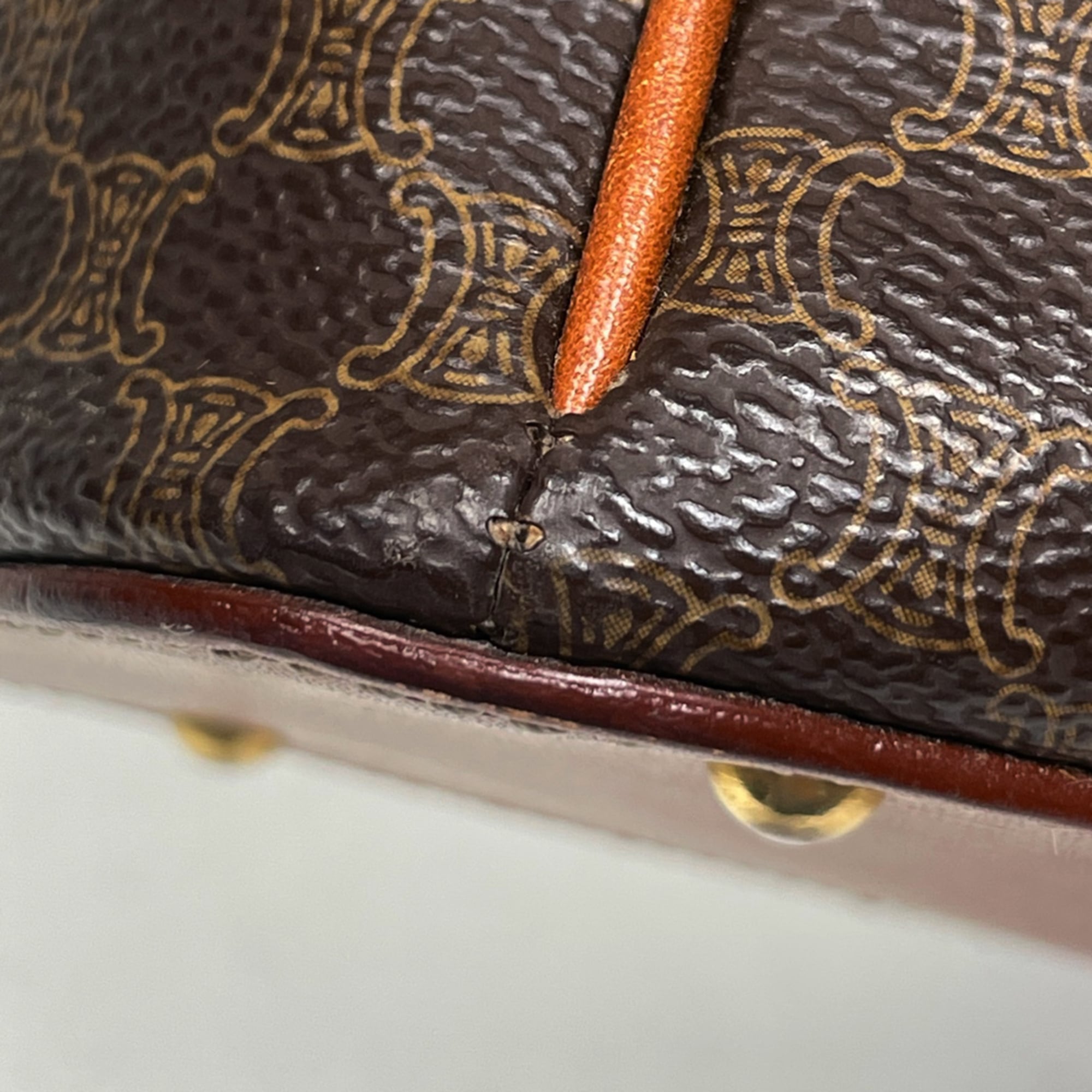 Celine Brown Coated Canvas Leather Handbag (Pre-Owned)