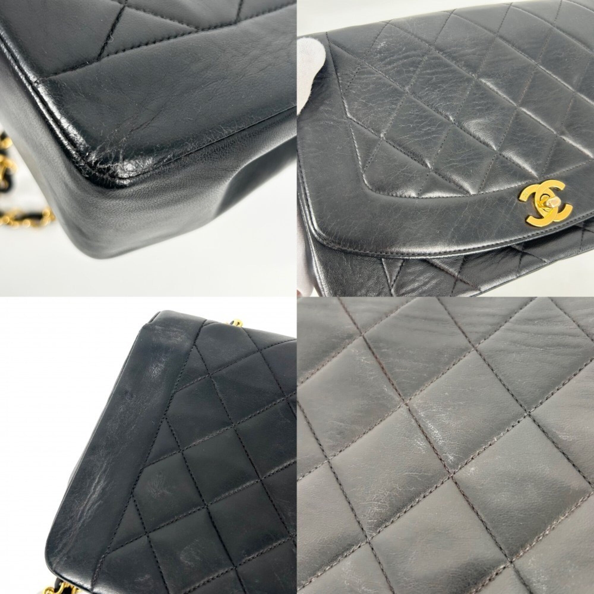 Chanel Black Leather Shoulder Bag (Pre-Owned)