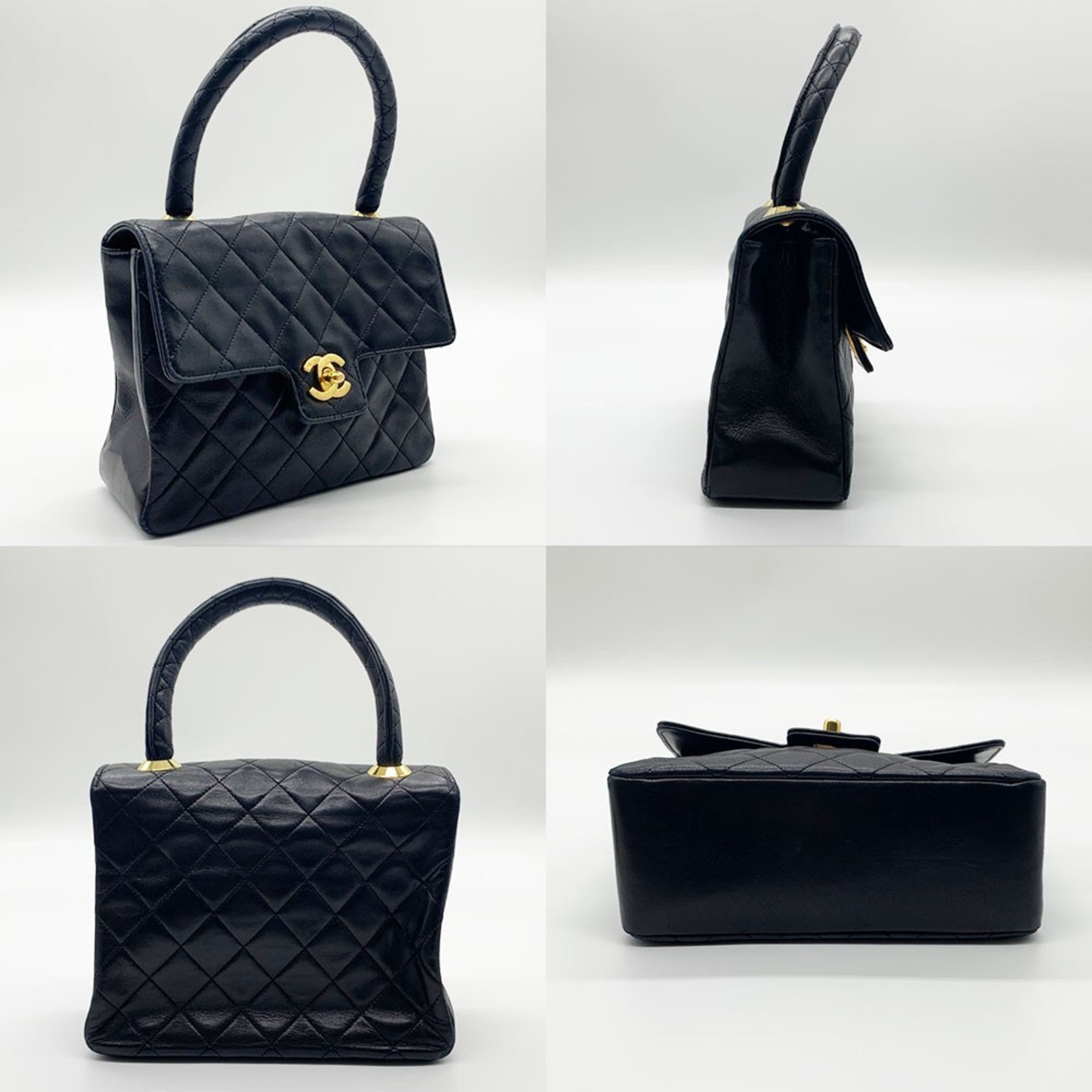 Chanel Black Leather Handbag (Pre-Owned)