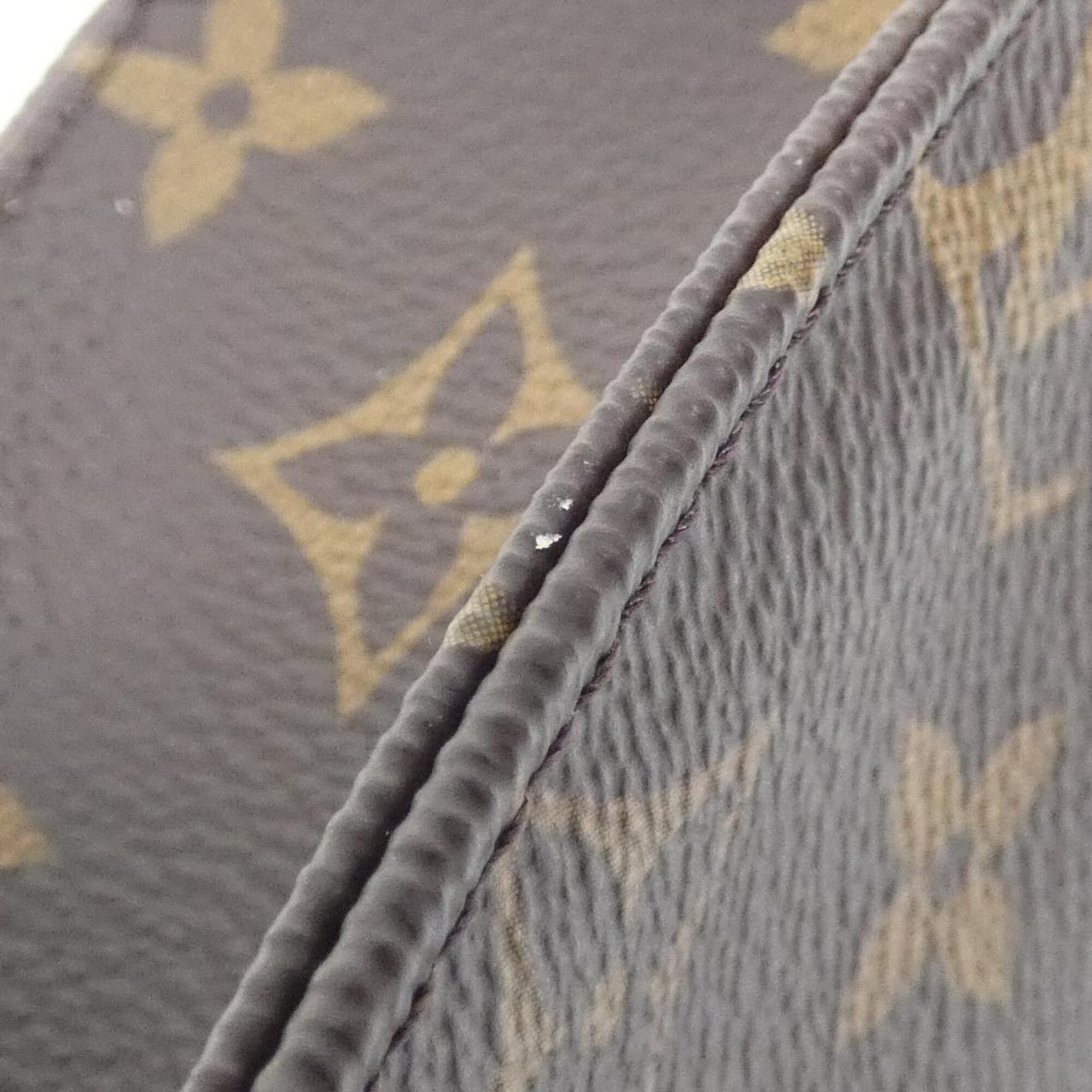 Louis Vuitton Marron Coated Canvas Handbag Pouch (Pre-Owned)