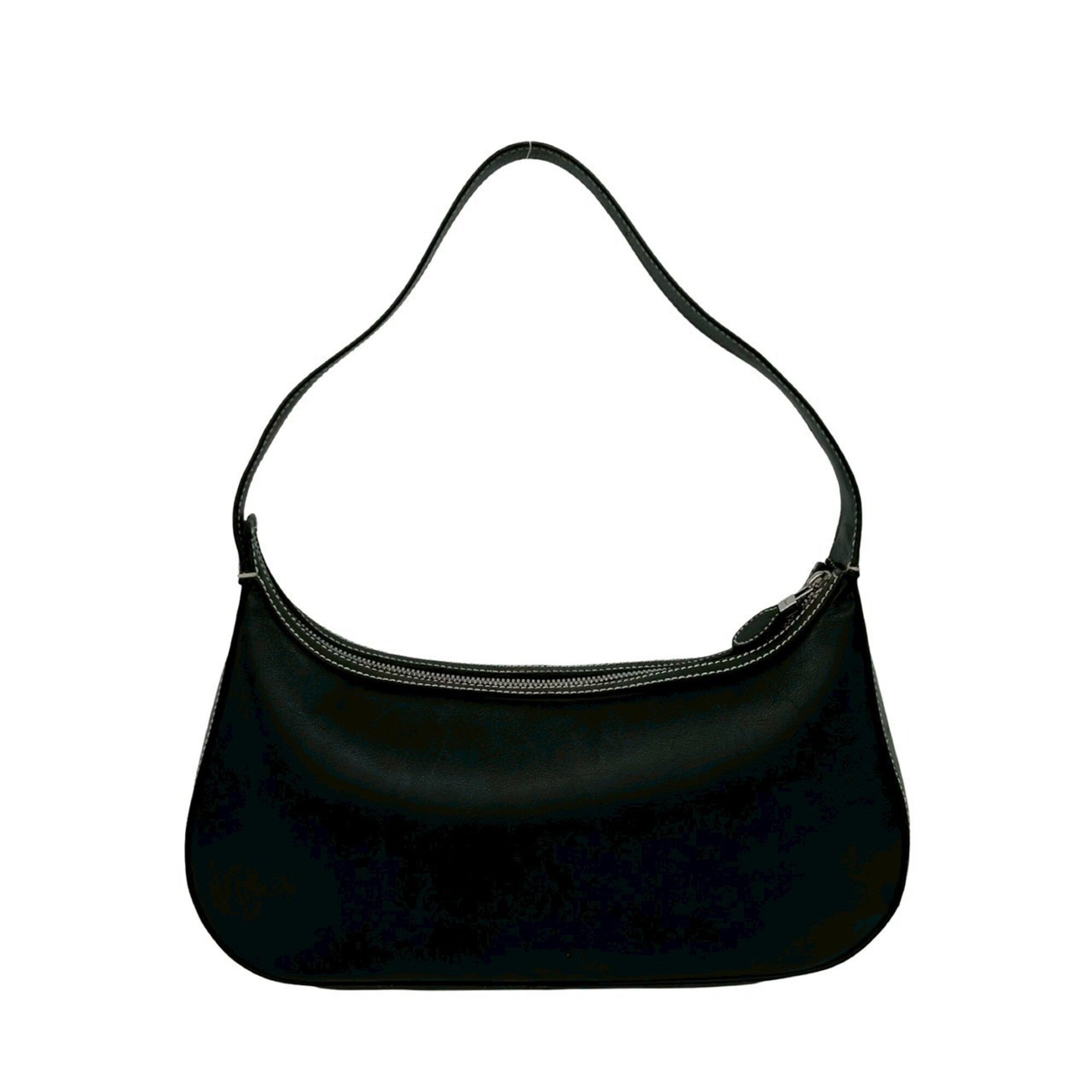 Salvatore Ferragamo Black Leather Handbag Shoulder Bag (Pre-Owned)