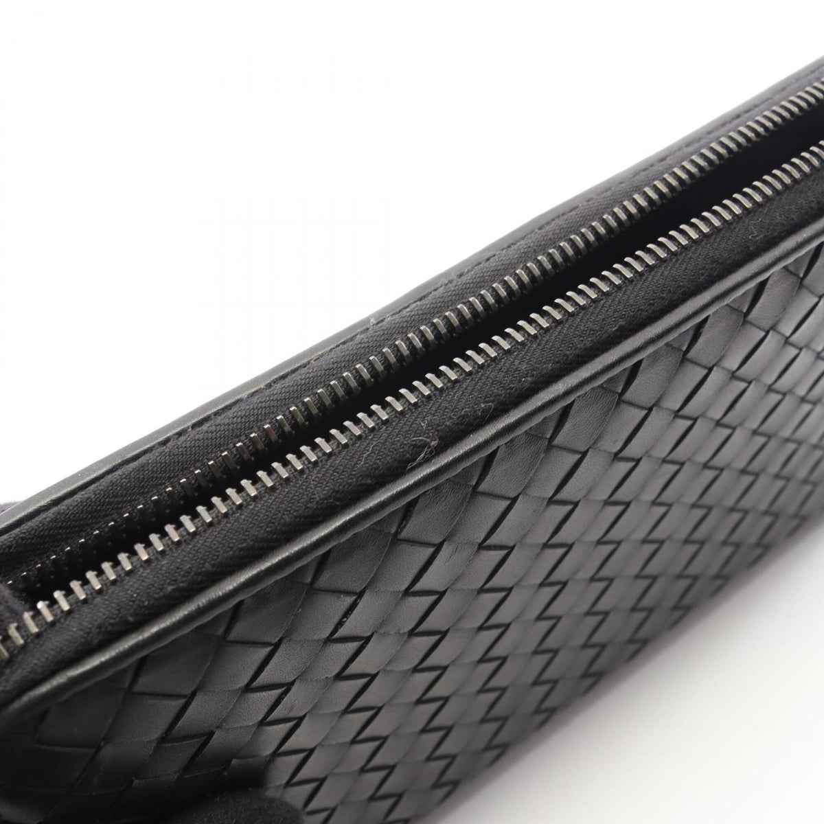 Bottega Veneta Black Leather Long Wallet (Bi-Fold) (Pre-Owned)