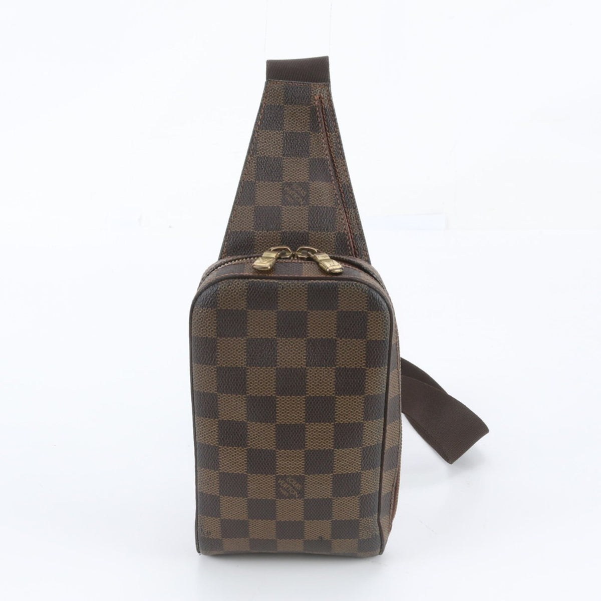 Louis Vuitton Ebene Leather Coated Canvas Pouch Sling Bag (Pre-Owned)
