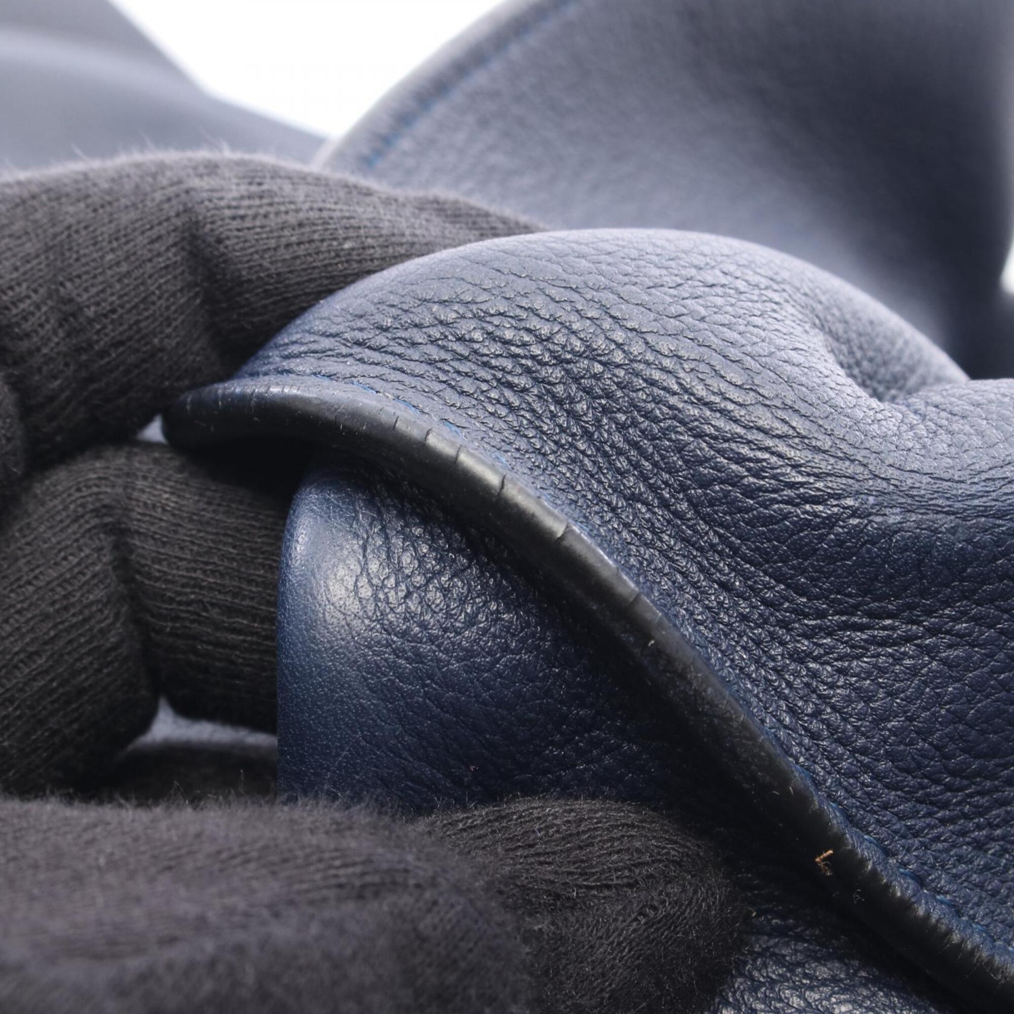 Loewe Navy Leather Fanny Pack Handbag (Pre-Owned)