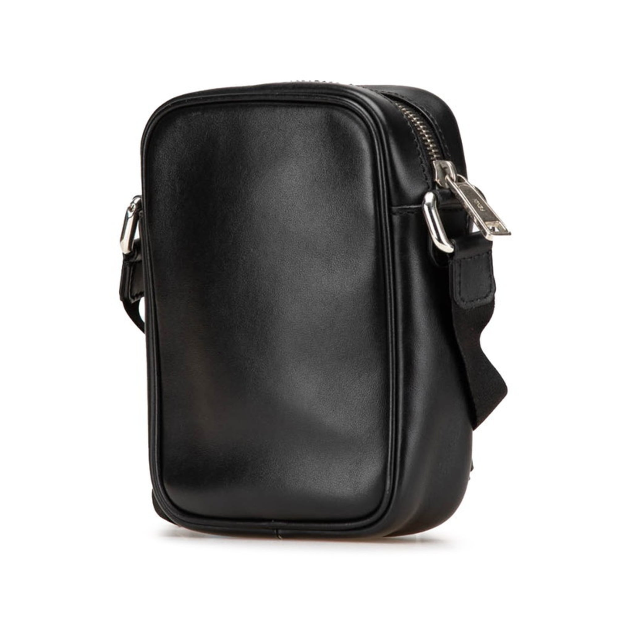Fendi Black Yellow Leather Shoulder Bag (Pre-Owned)