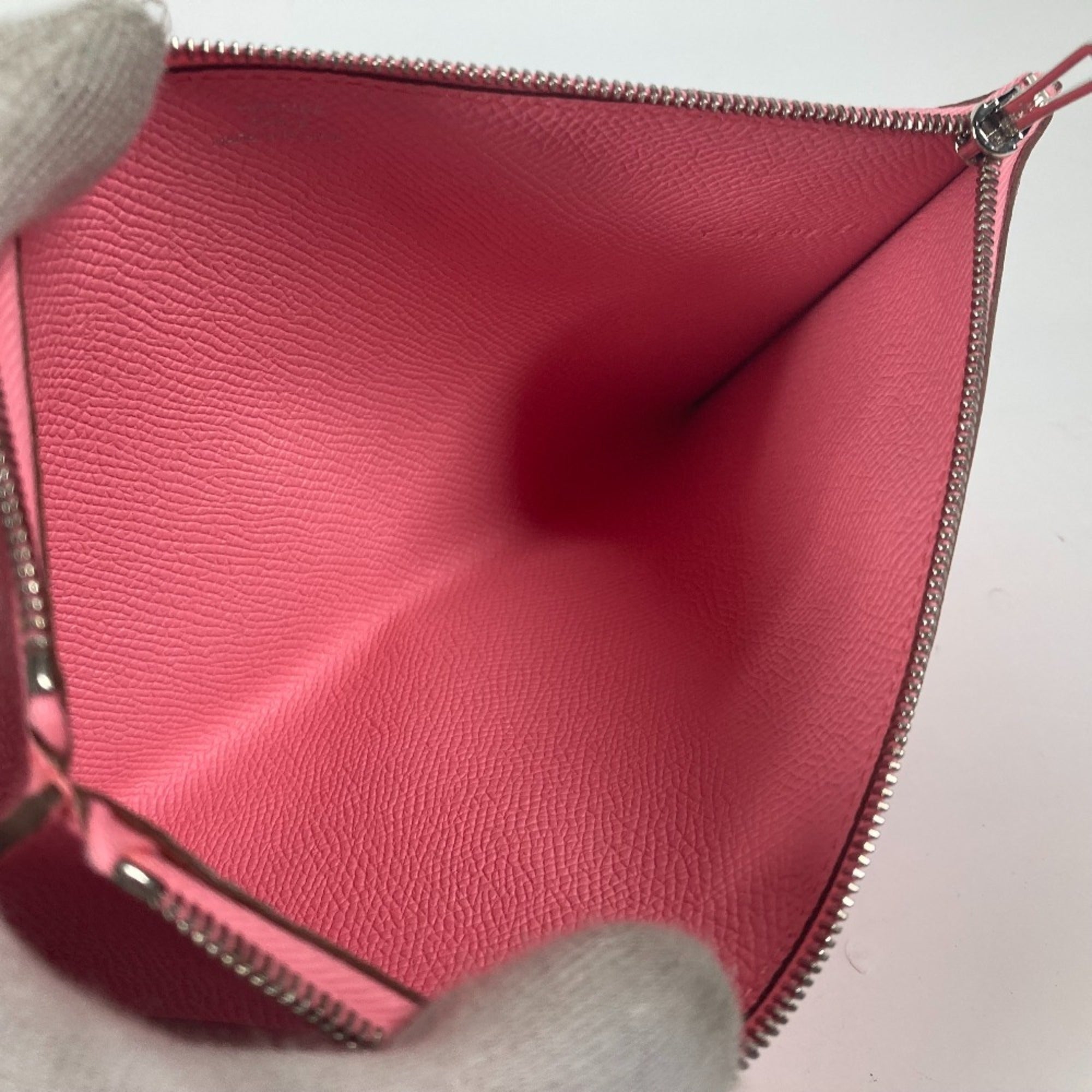 Hermes Brown Pink Epsom Leather Clutch Bag (Pre-Owned)
