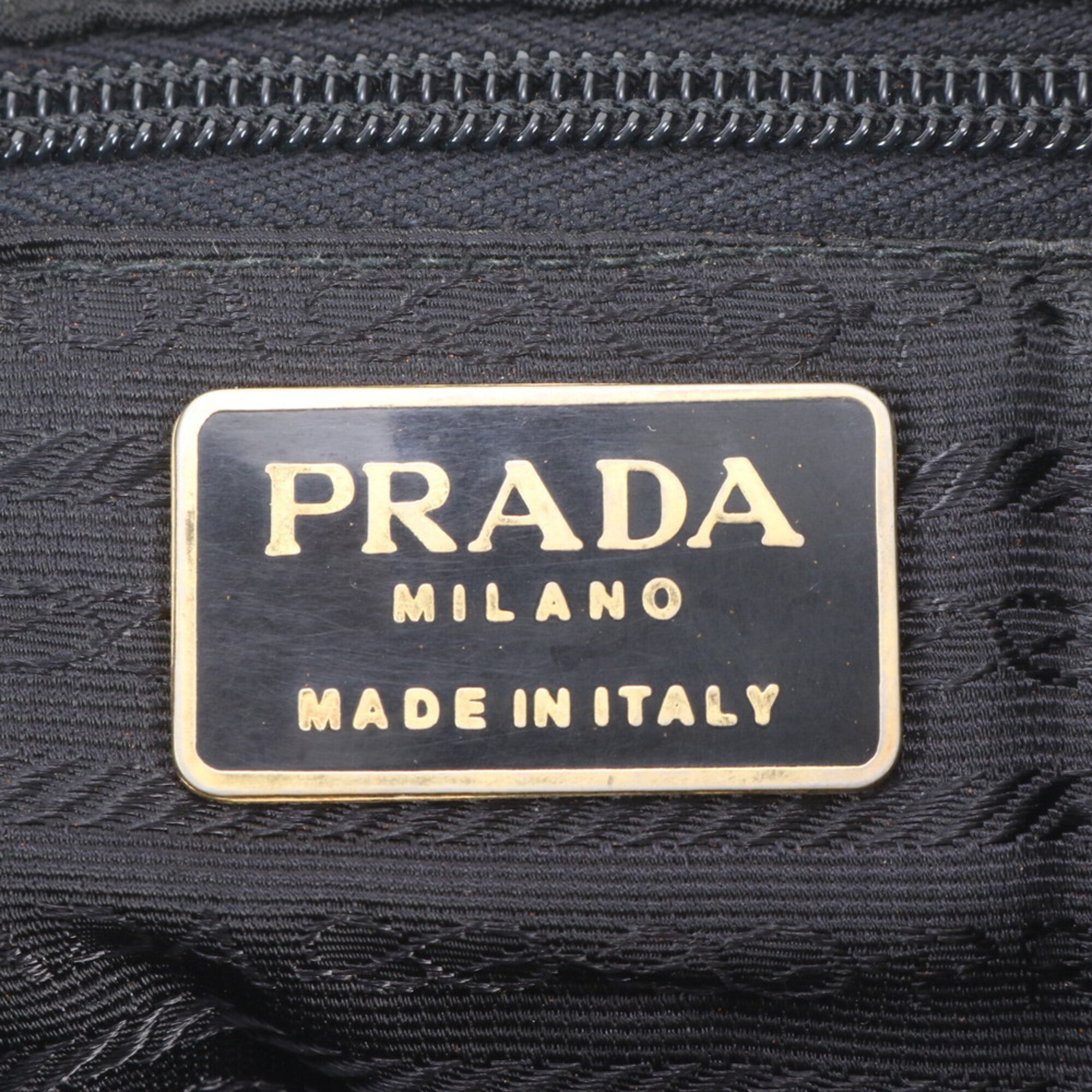 Prada Black Nylon Leather Backpack Shoulder Bag (Pre-Owned)
