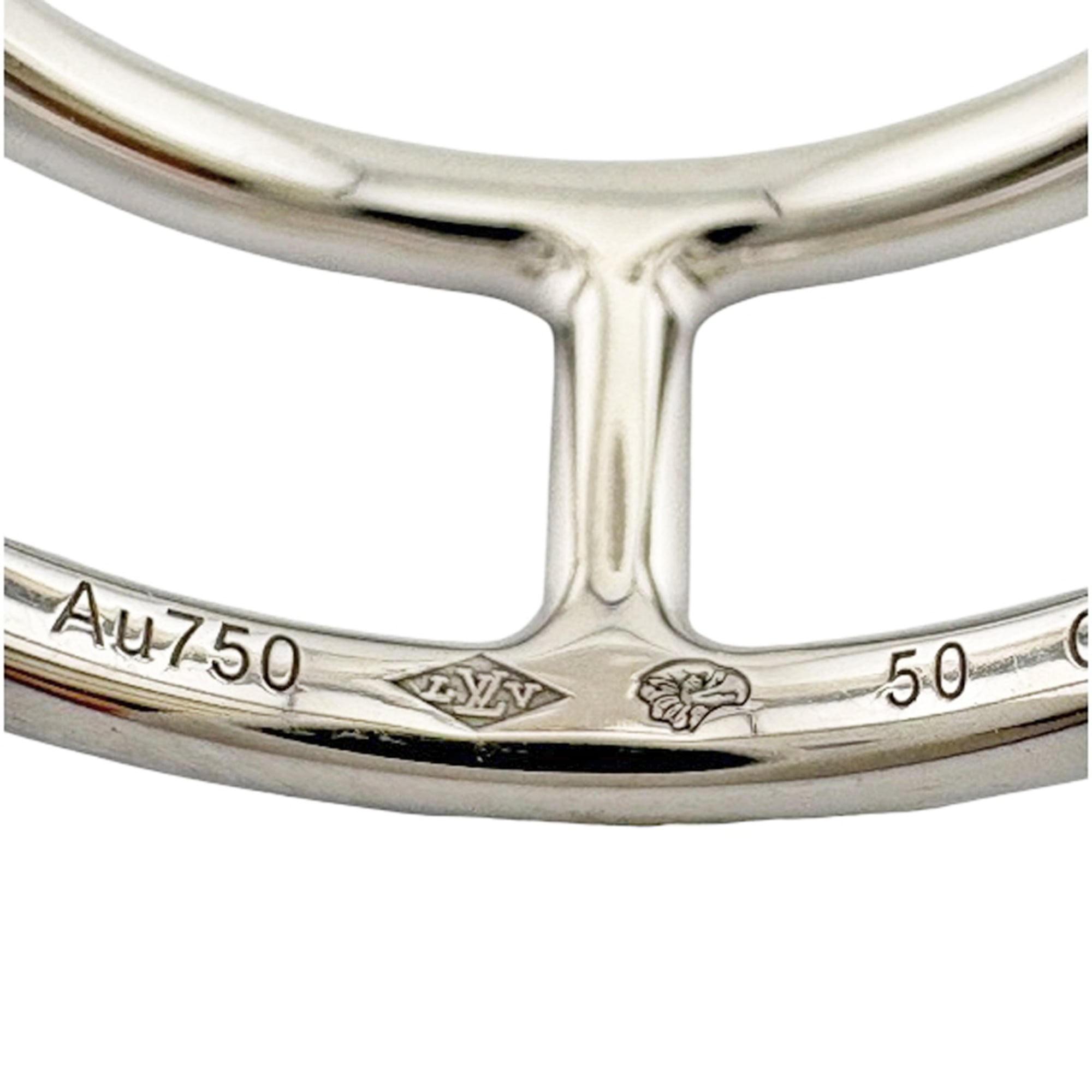Louis Vuitton Silver White Gold (18K) Band Ring (Pre-Owned)
