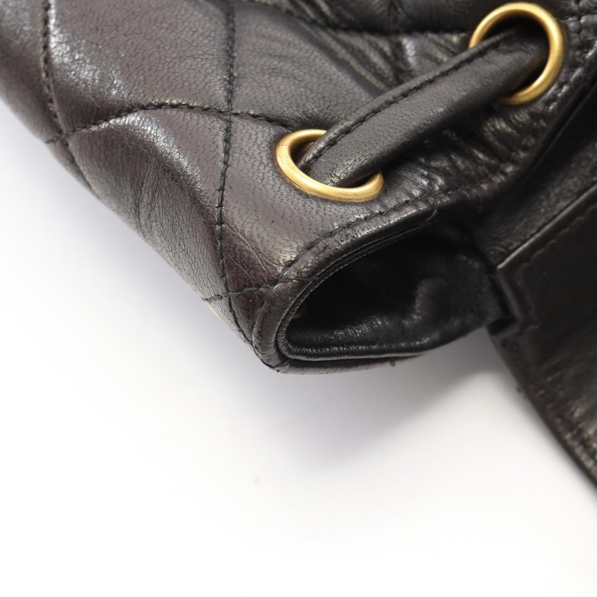 Chanel Black Leather Backpack Handbag (Pre-Owned)