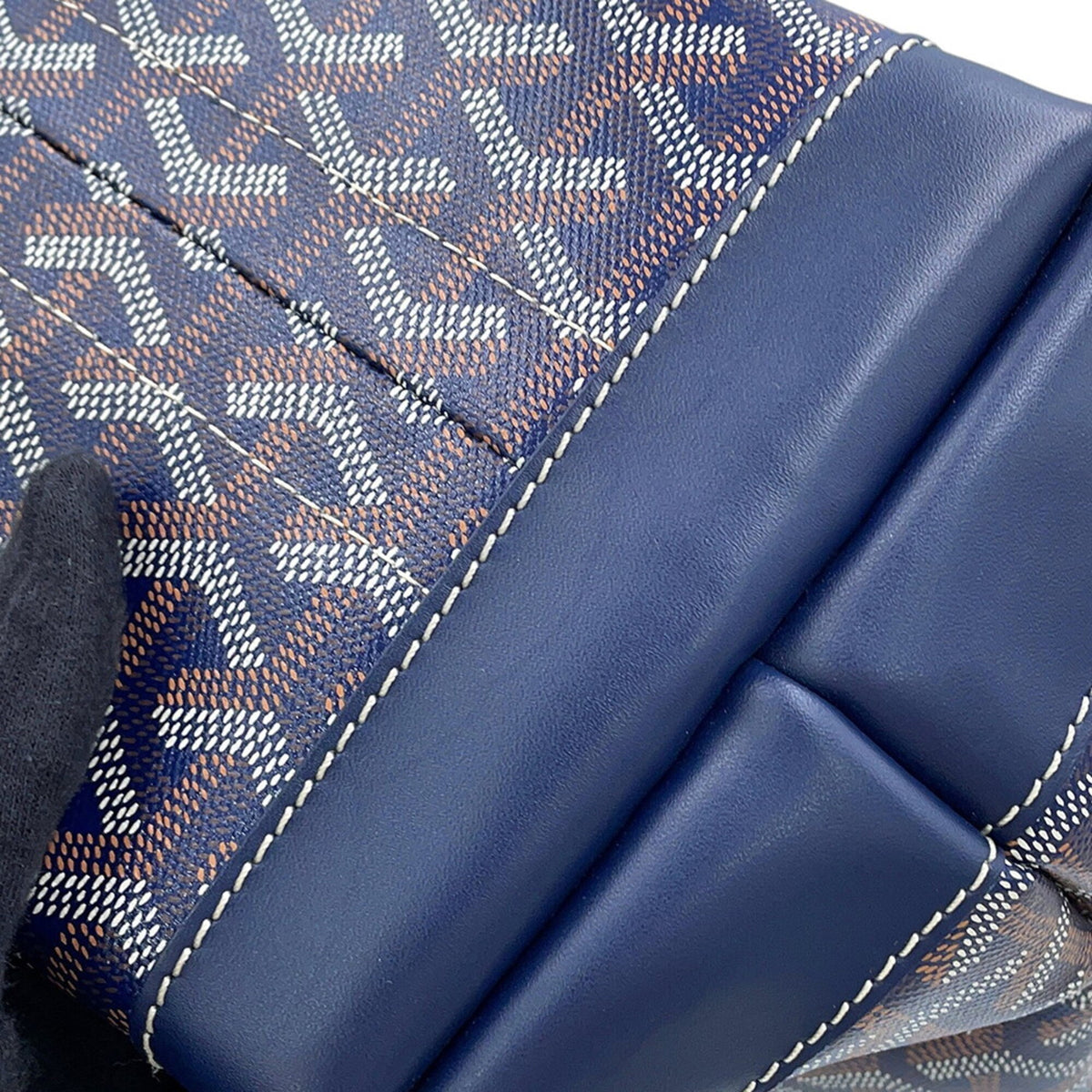 Goyard Bellechasse Blue Navy Pvc Leather Handbag Tote Bag (Pre-Owned)