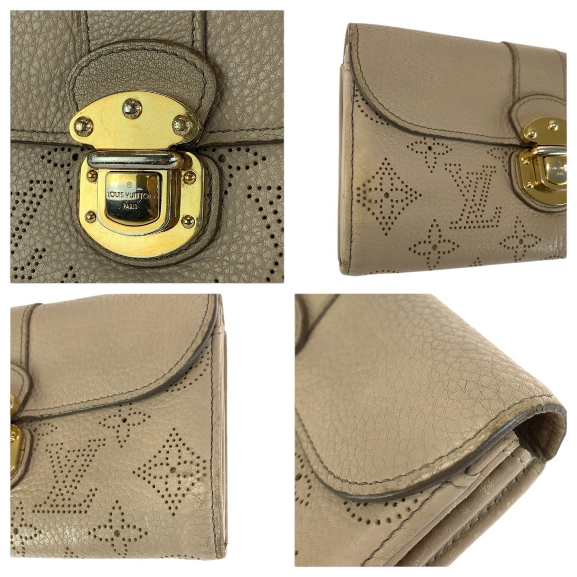 Louis Vuitton Beige Monogram Long Wallet (Bi-Fold) (Pre-Owned)