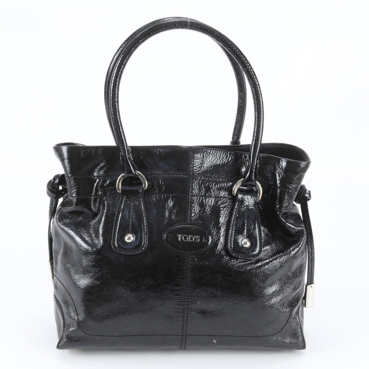 Tod's Black Leather Handbag Shoulder Bag Tote Bag (Pre-Owned)