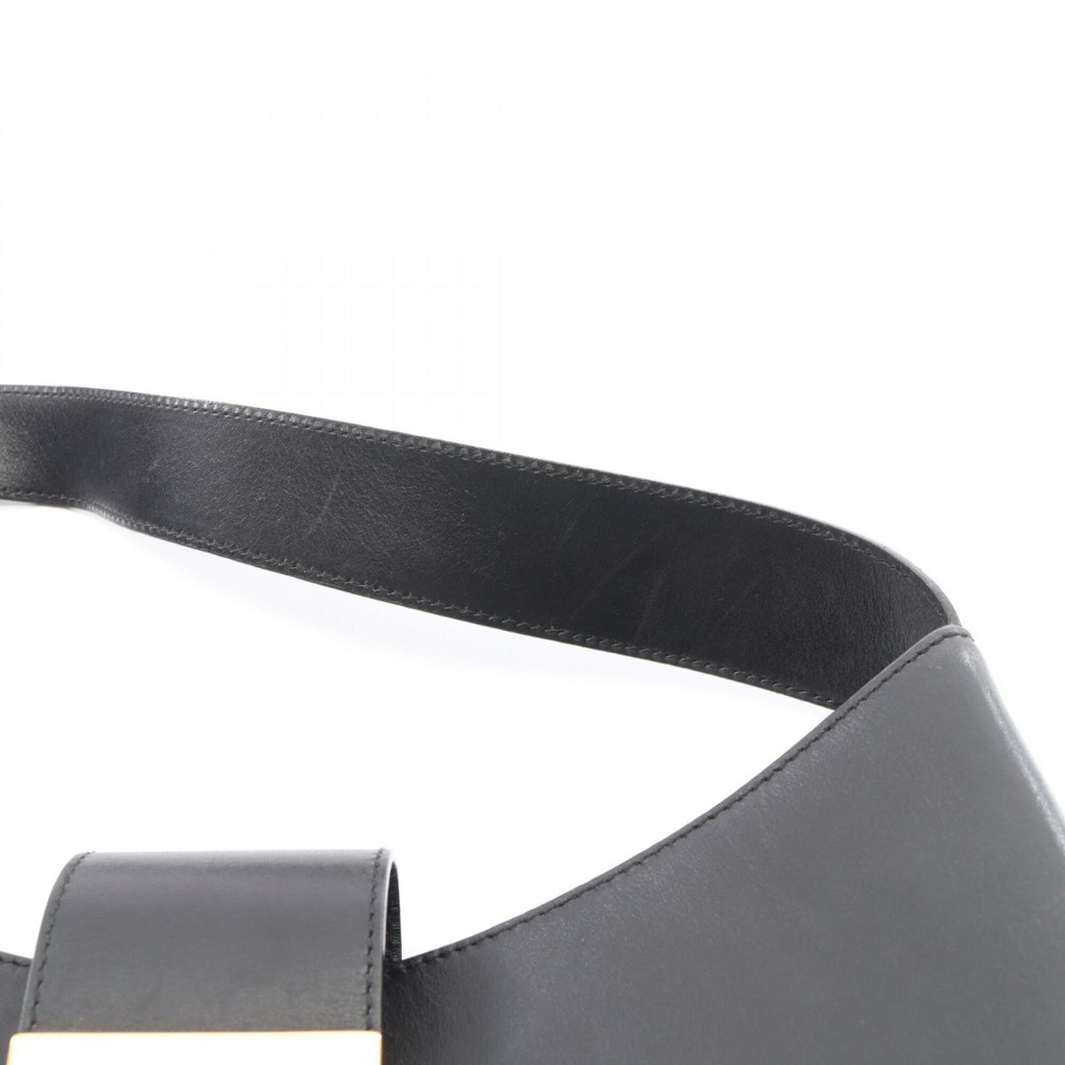 Salvatore Ferragamo Black Leather Handbag Shoulder Bag (Pre-Owned)