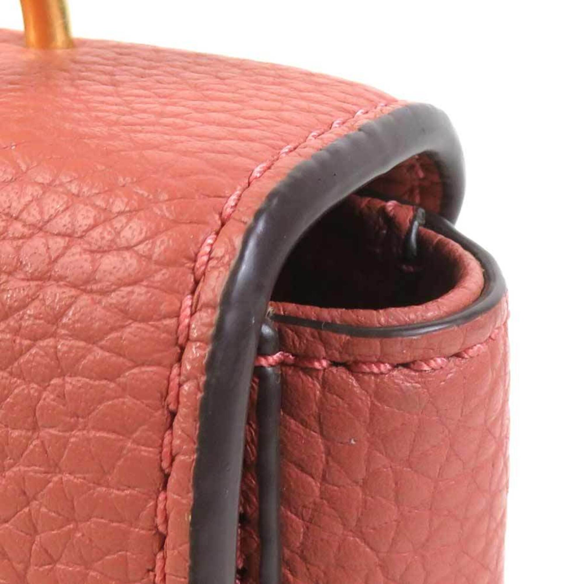 Tory Burch Coral Orange Leather Shoulder Bag (Pre-Owned)