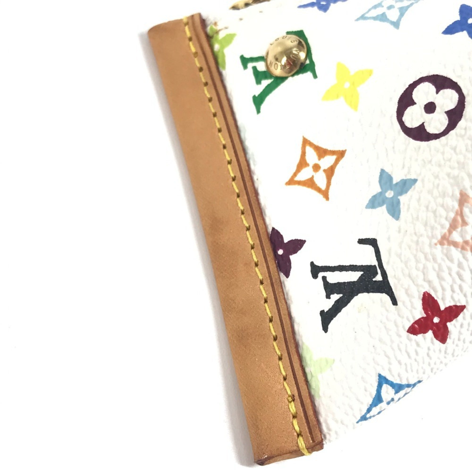 Louis Vuitton Blanc White Monogram Multicolore Coin Purse/Coin Case (Pre-Owned)